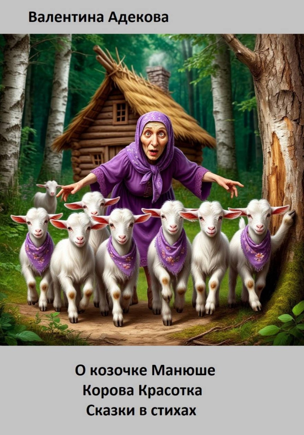Обложка книги «О козочке Манюше. Корова Красотка. Сказки в стихах»