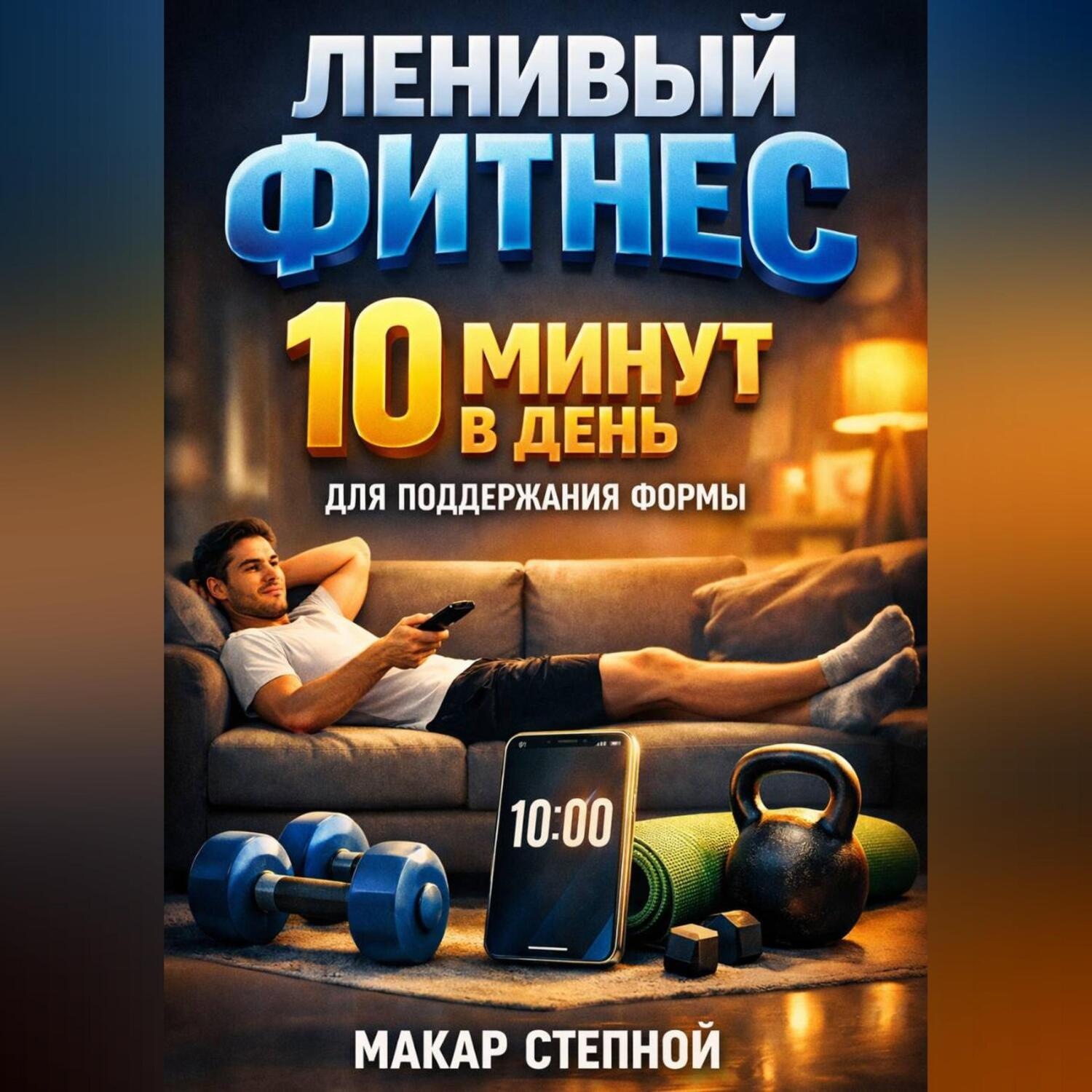 Обложка книги «Ленивый фитнес 10 минут в день для поддержания формы»