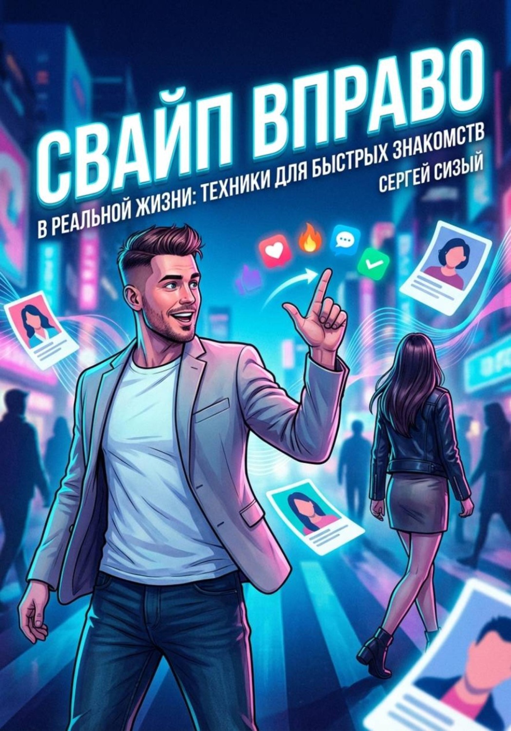 Обложка книги «Свайп вправо в реальной жизни: Техники для быстрых знакомств»