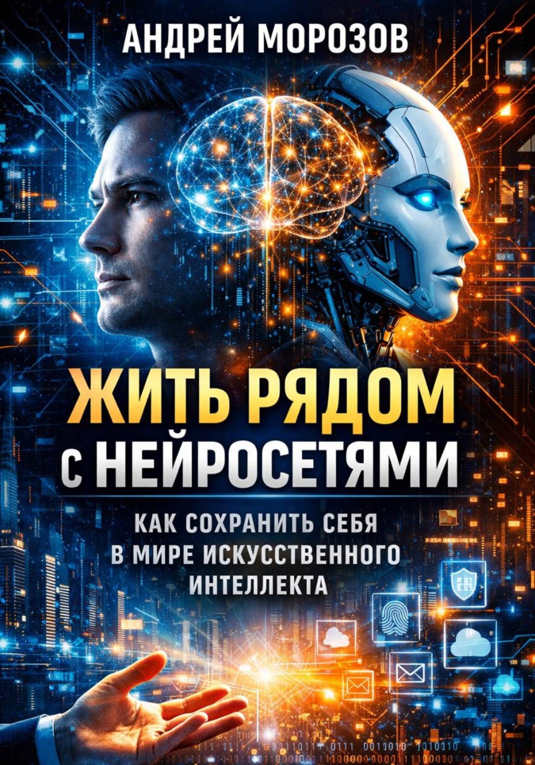 Обложка книги «Жить рядом с нейросетями: как сохранить себя в мире искусственного интеллекта»
