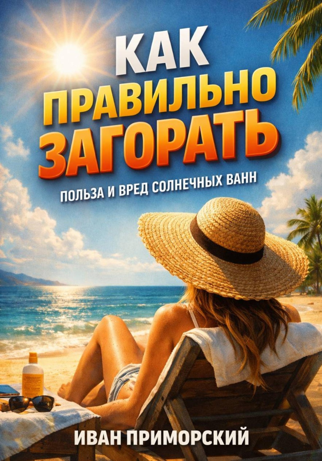 Обложка книги «Как правильно загорать. Польза и вред солнечных ванн»