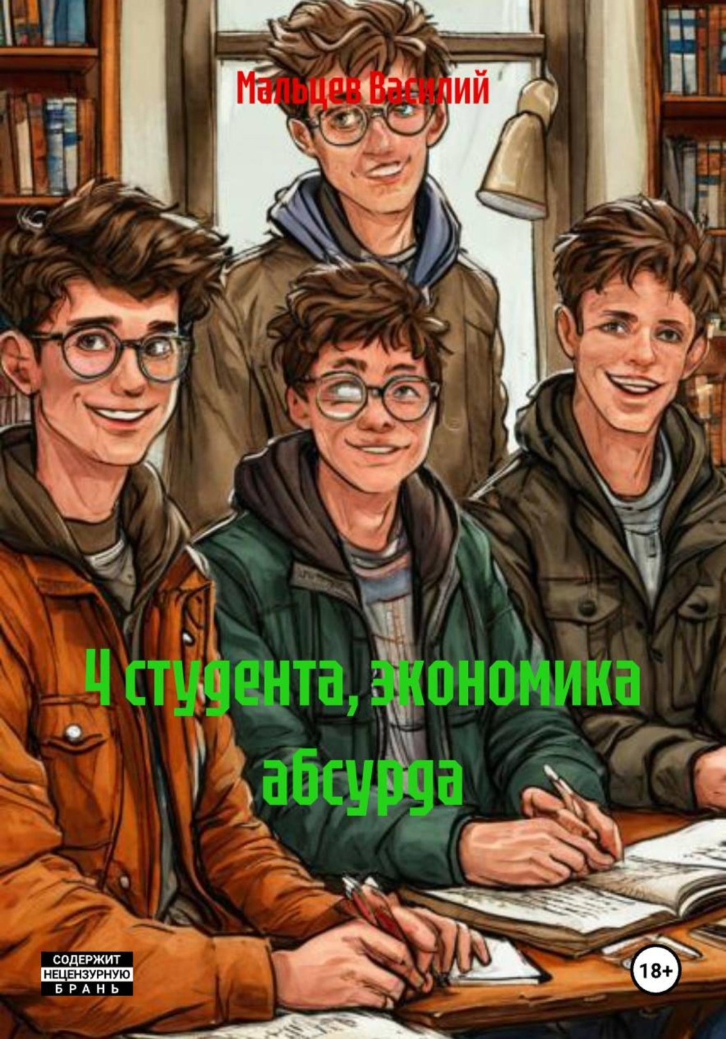 Обложка книги «4 студента, экономика абсурда»