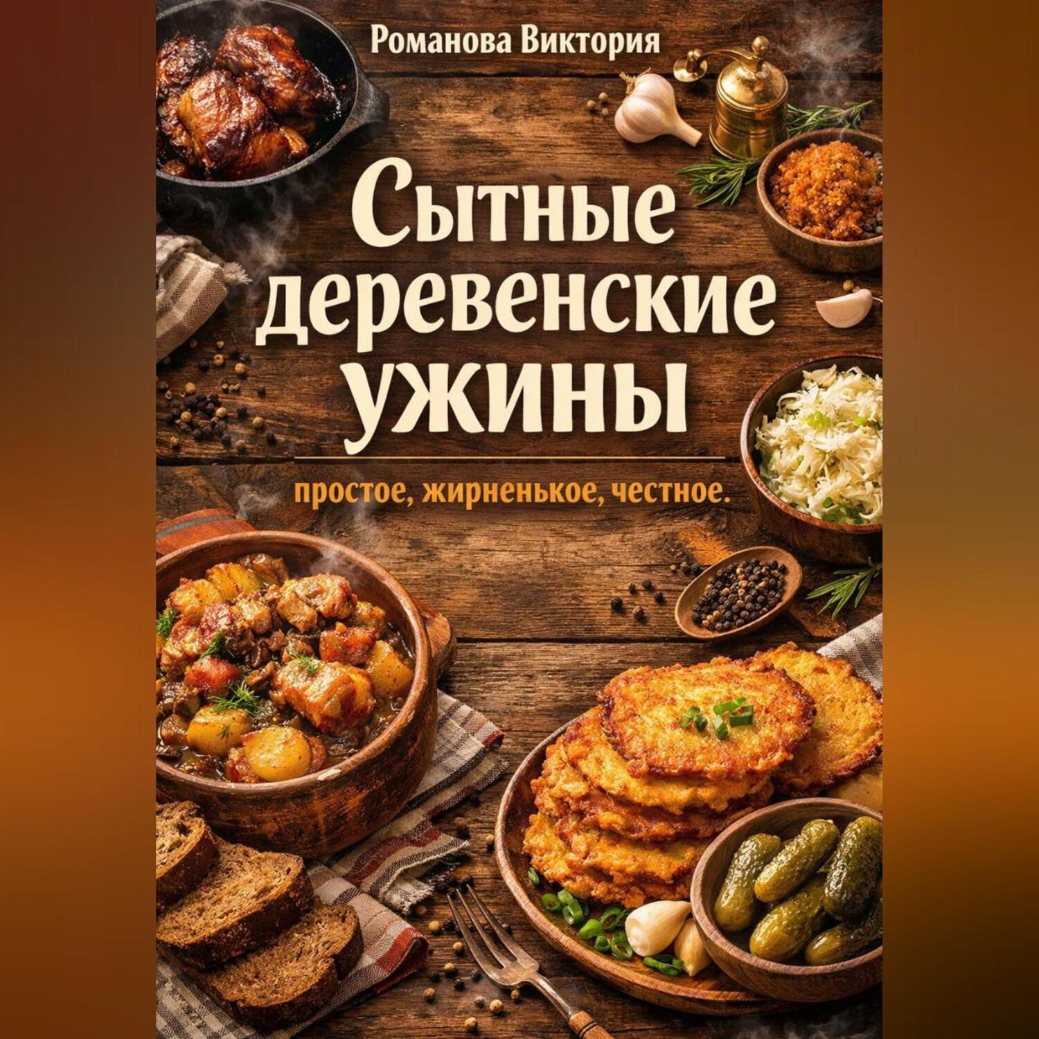 Обложка книги «Сытные деревенские ужины: простое, жирненькое, честное»