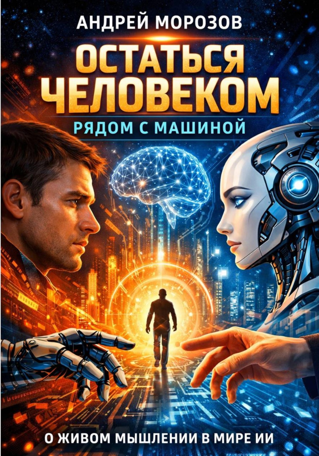 Обложка книги «Оставаться человеком рядом с машиной: о живом мышлении в мире ИИ»