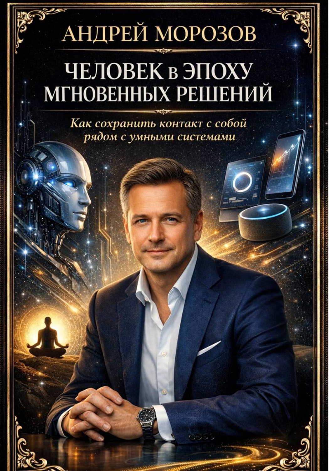 Обложка книги «Человек в эпоху мгновенных решений: как сохранить контакт с собой рядом с умными системами»