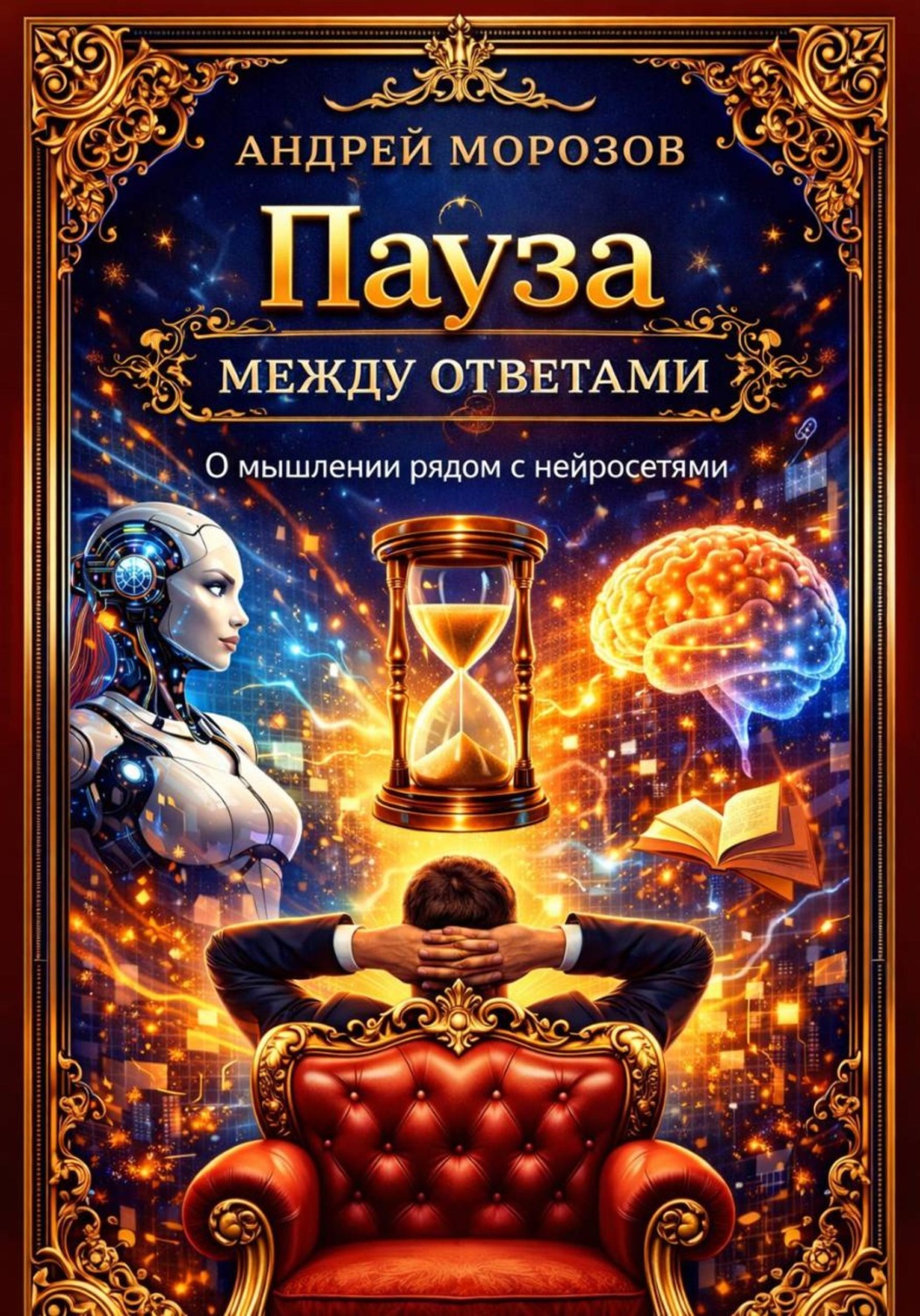 Обложка книги «Пауза между ответами. О мышлении рядом с нейросетями»