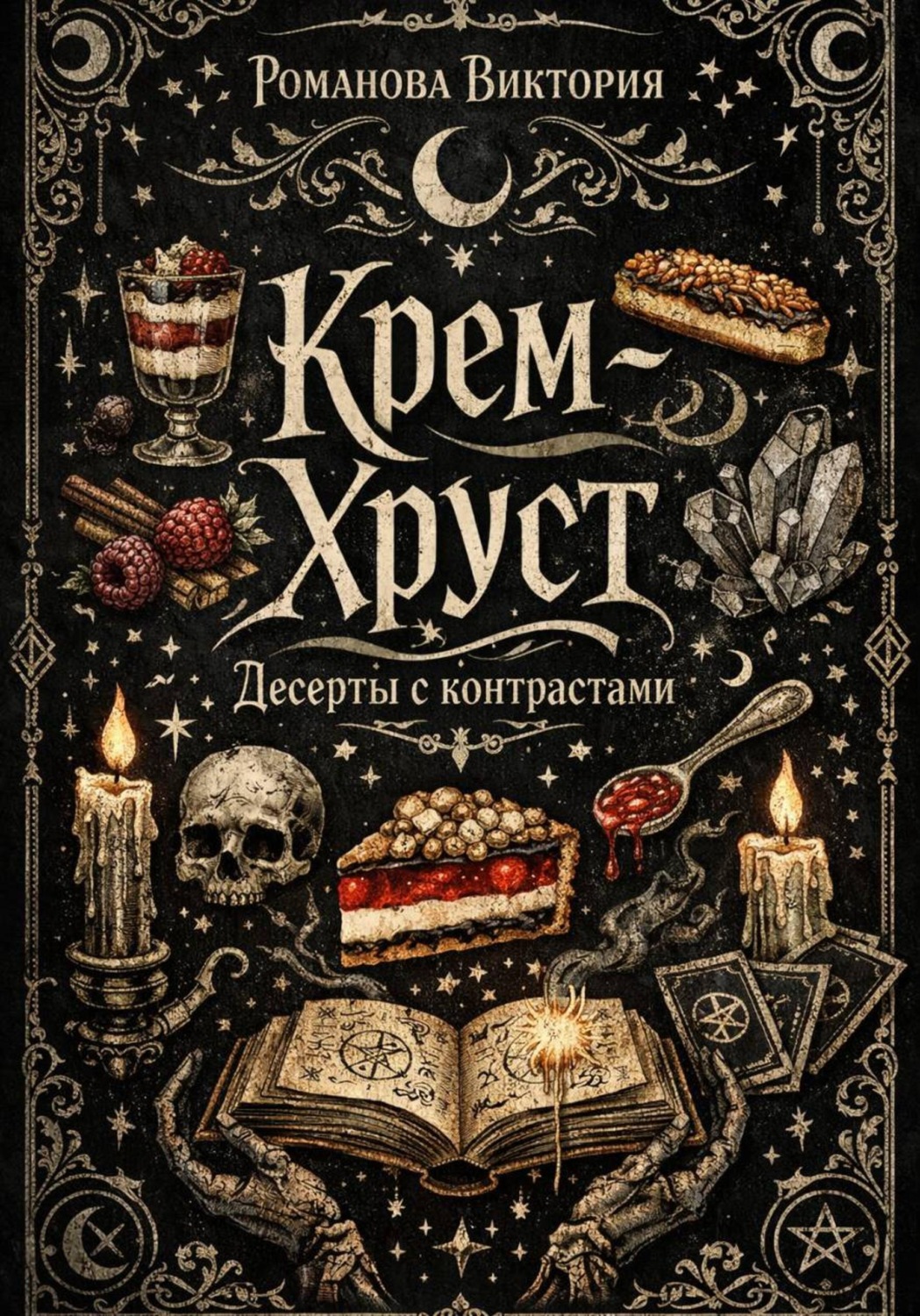 Обложка книги «Крем-хруст: десерты с контрастами»