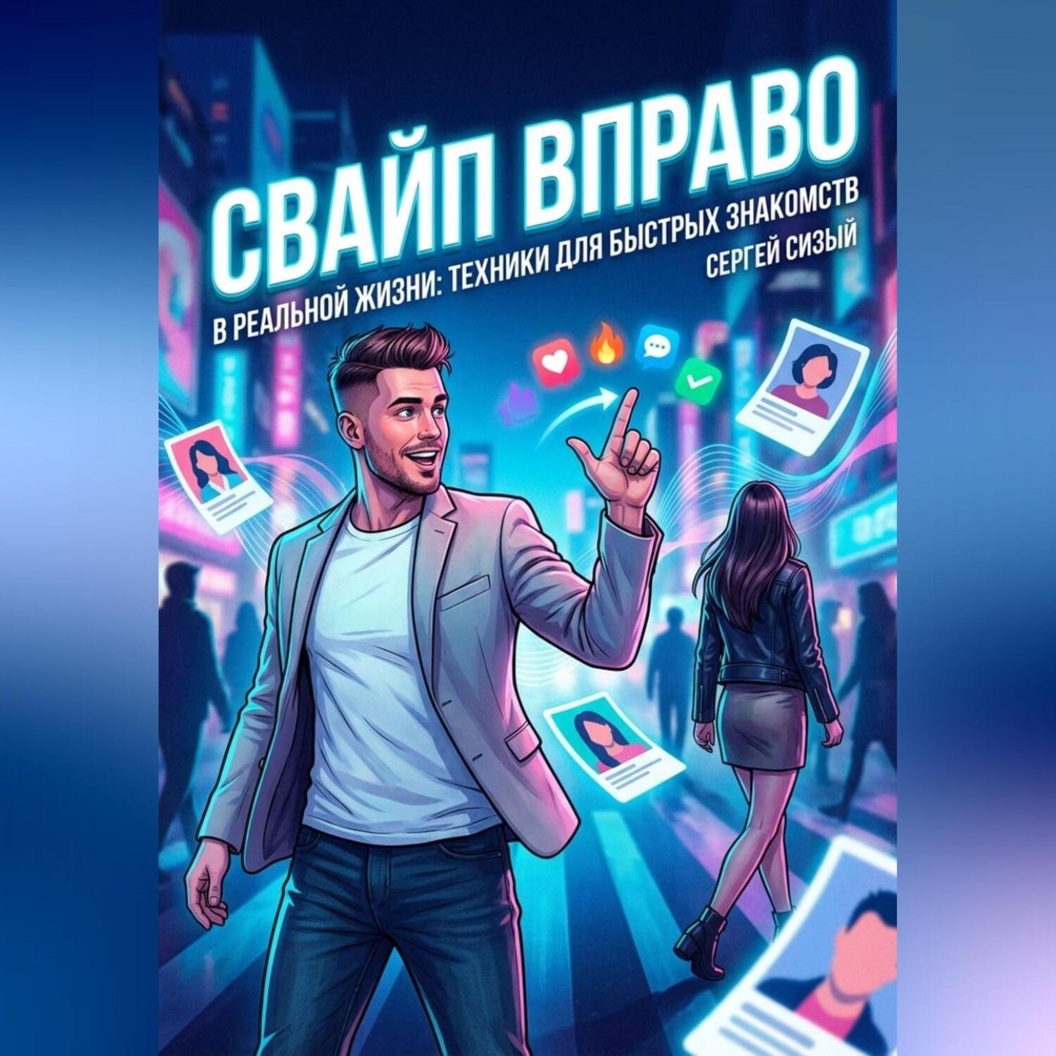 Обложка книги «Свайп вправо в реальной жизни: Техники для быстрых знакомств»