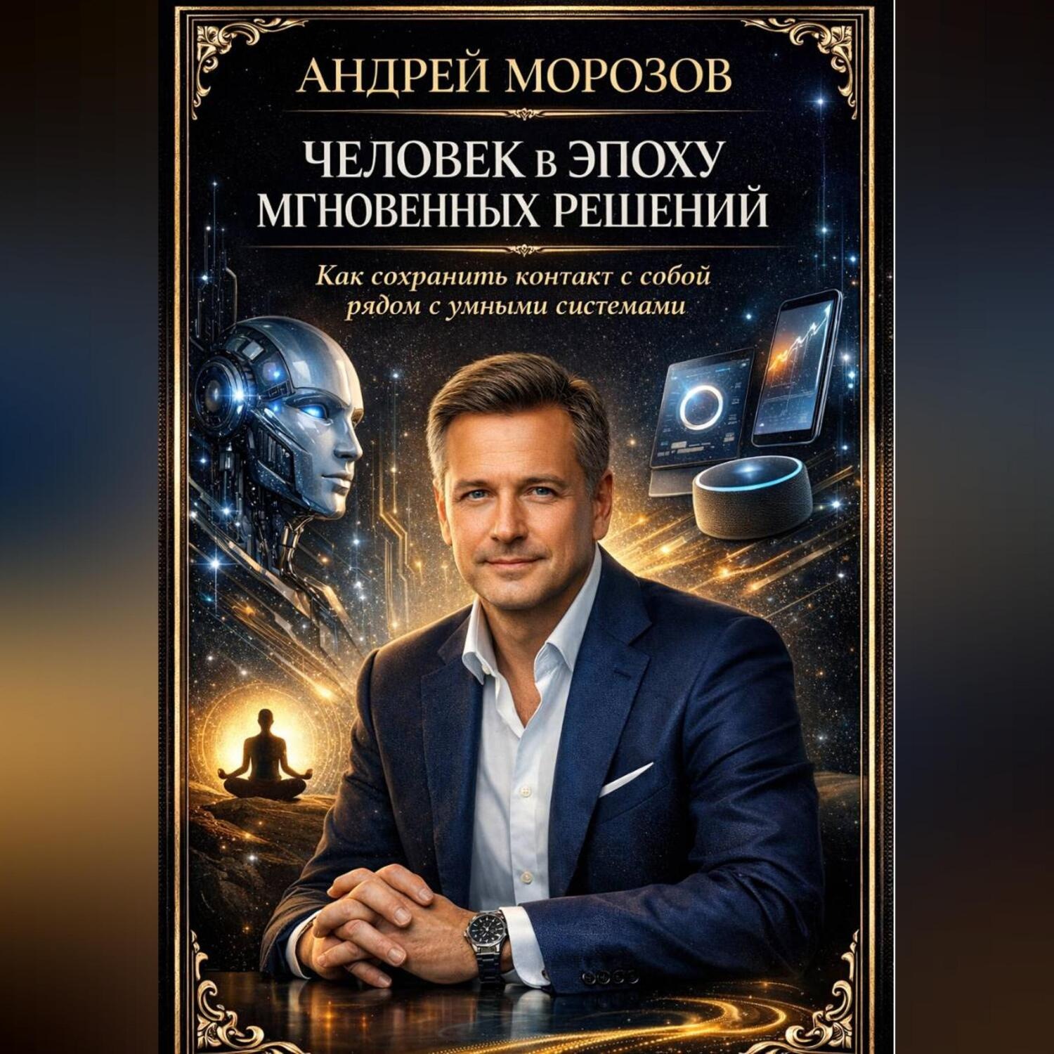Обложка книги «Человек в эпоху мгновенных решений: как сохранить контакт с собой рядом с умными системами»