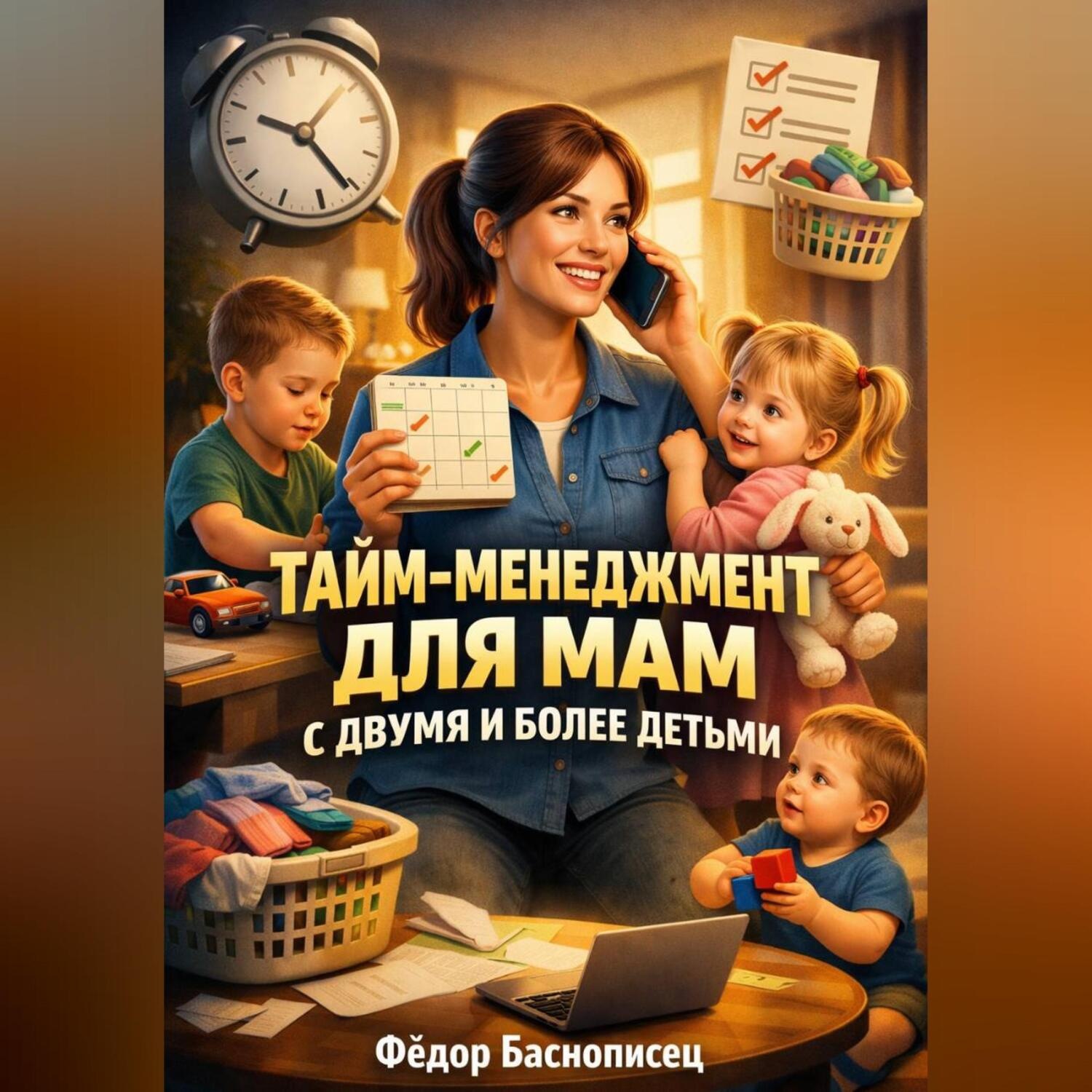 Обложка книги «Тайм-Менеджмент для Мам с Двумя и Более Детьми»
