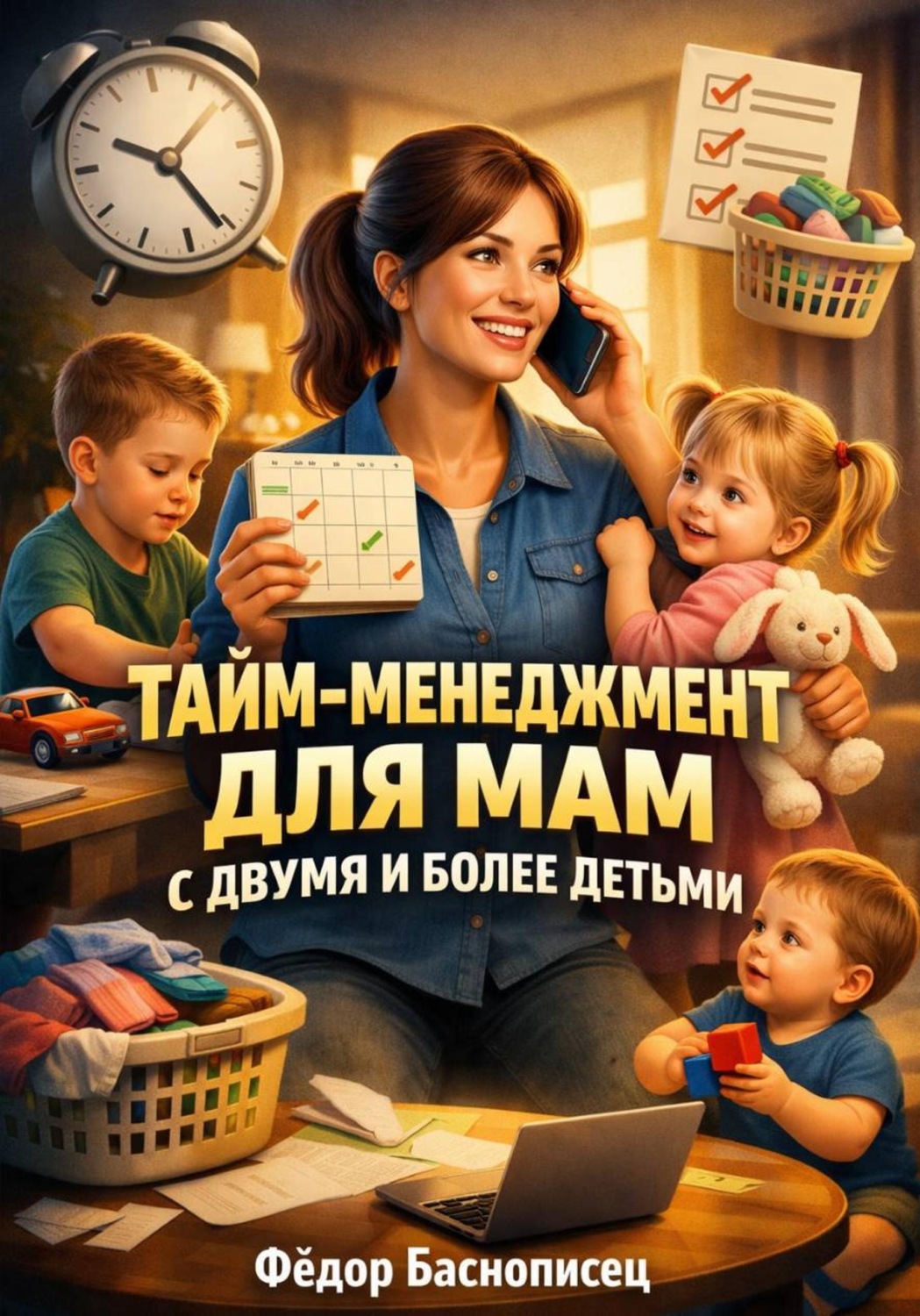 Обложка книги «Тайм-Менеджмент для Мам с Двумя и Более Детьми»