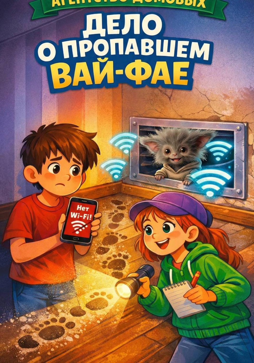 Обложка книги «Агентство домовых : Дело о пропавшем вай-фае»