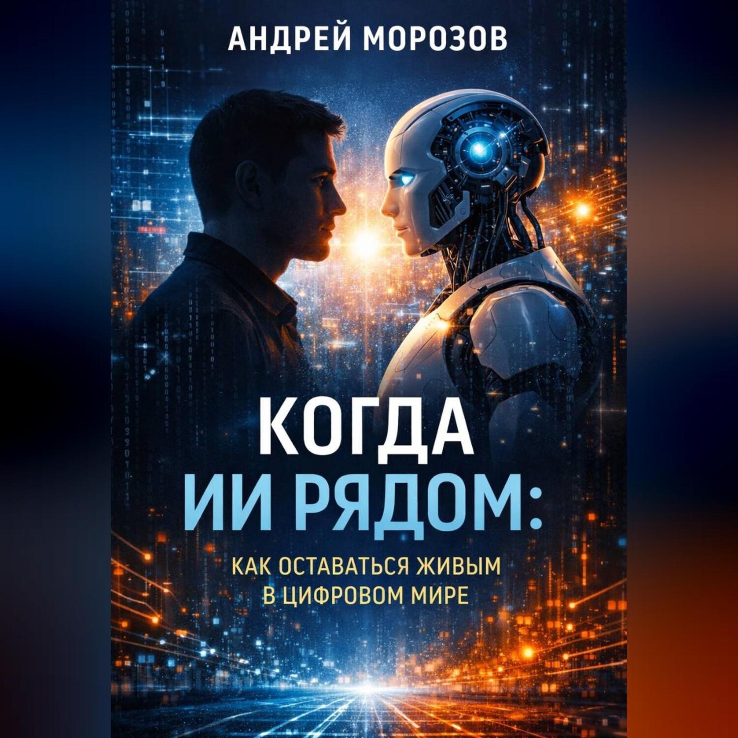 Обложка книги «Когда ИИ рядом: как оставаться живым в цифровом мире»