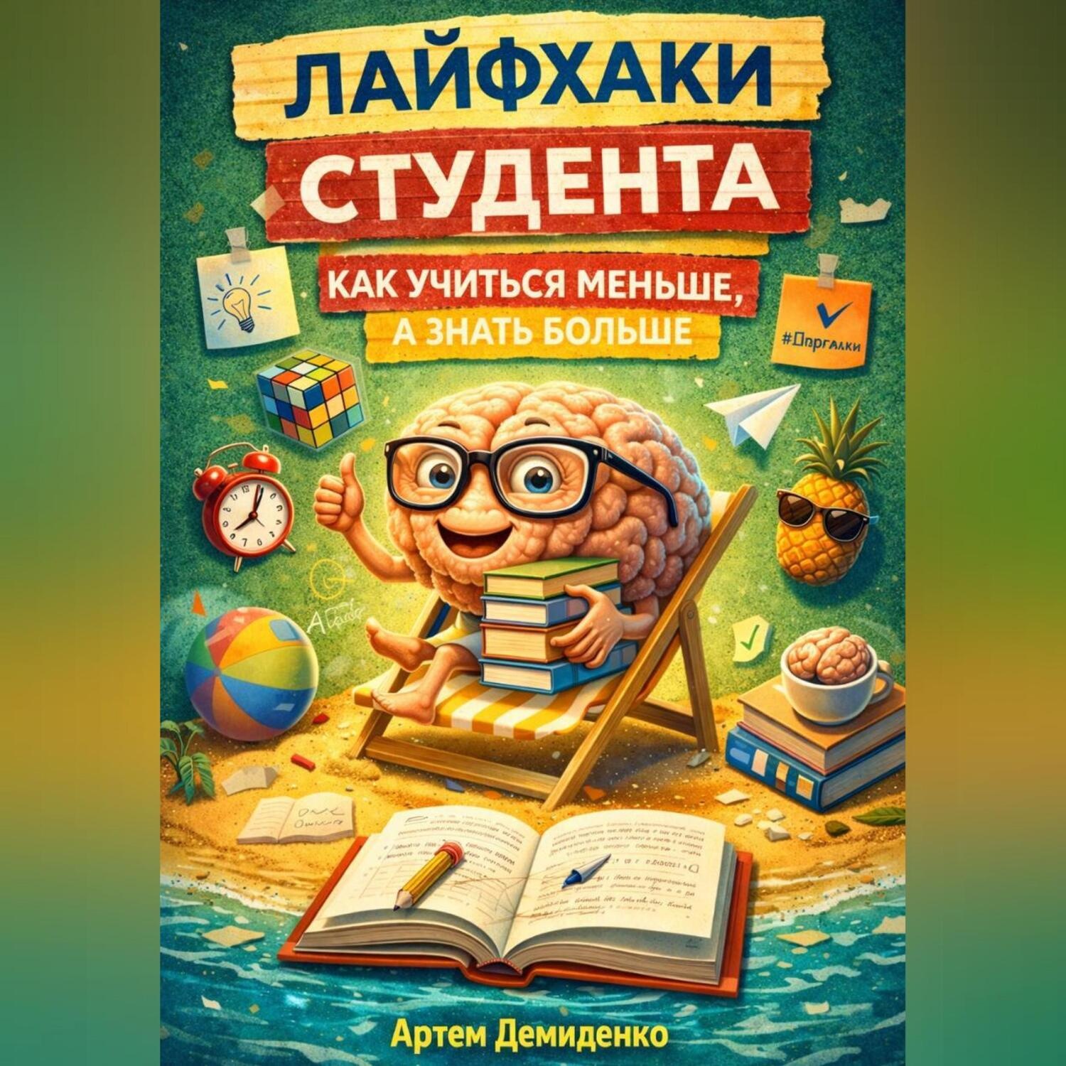 Обложка книги «Лайфхаки студента: Как учиться меньше, а знать больше»