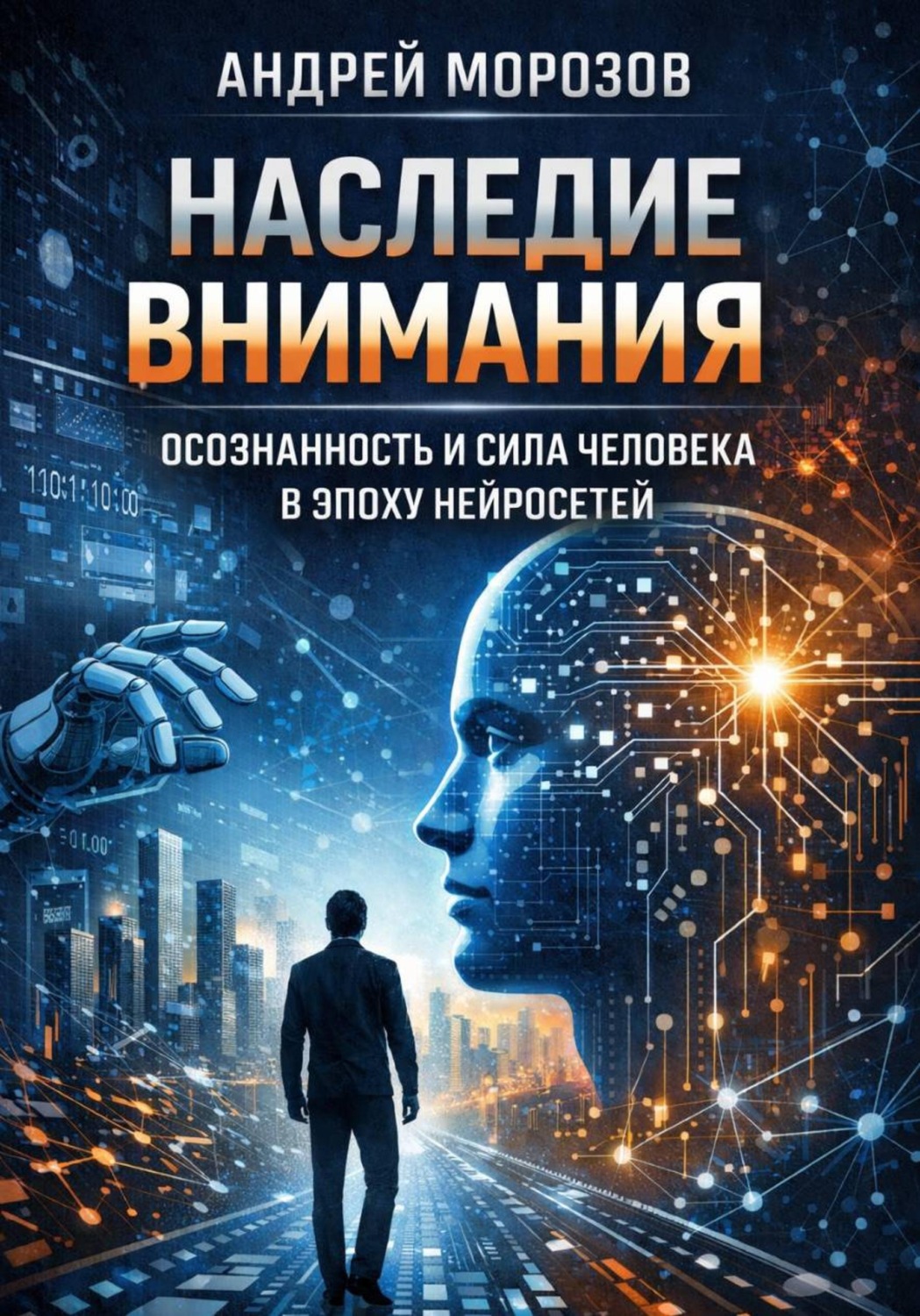 Обложка книги «Наследие внимания: осознанность и сила человека в эпоху нейросетей»
