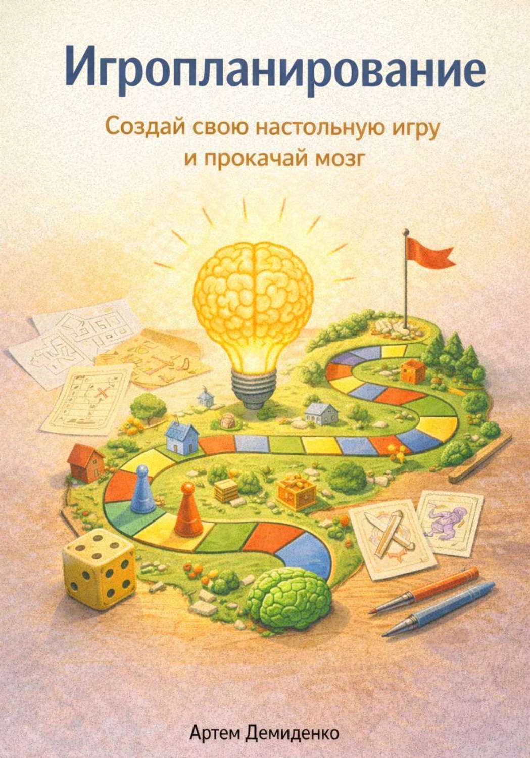 Обложка книги «Игропланирование: Создай свою настольную игру и прокачай мозг»