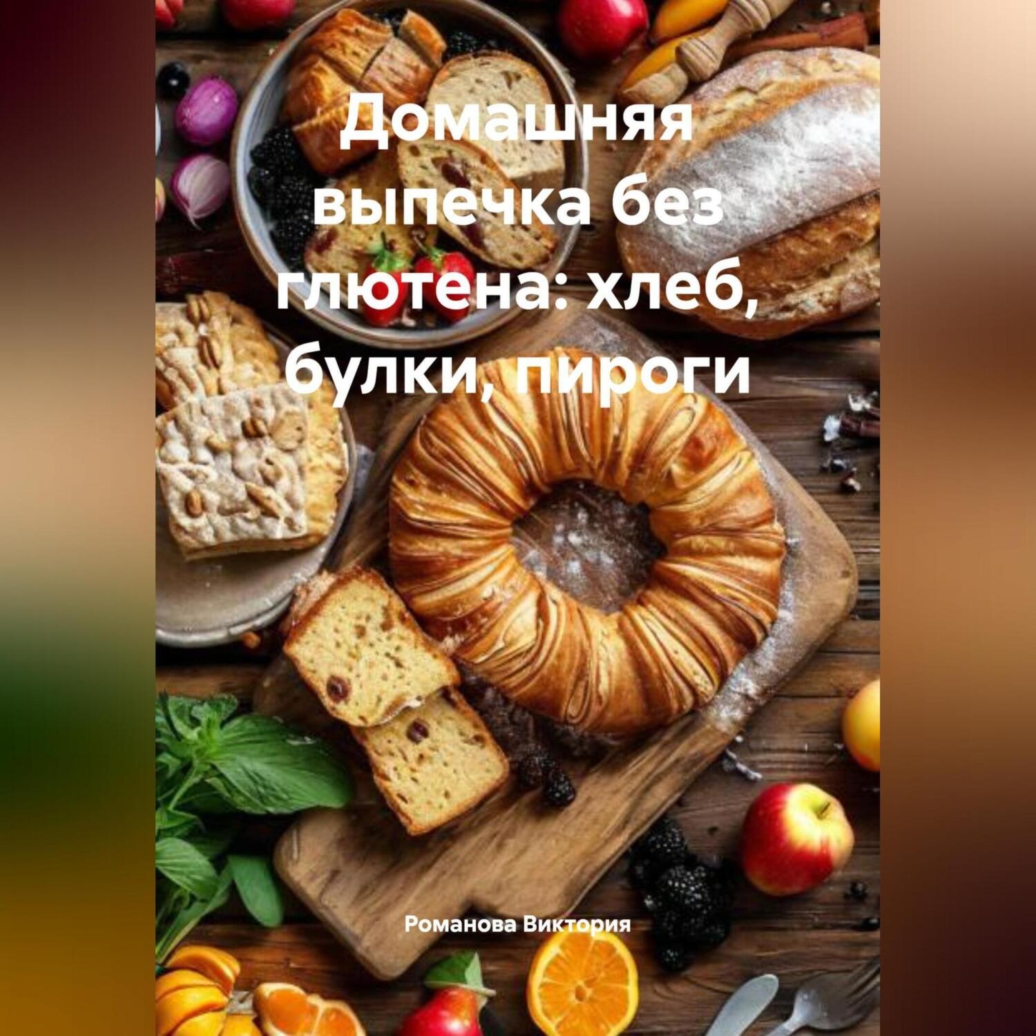 Обложка книги «Домашняя выпечка без глютена: хлеб, булки, пироги»