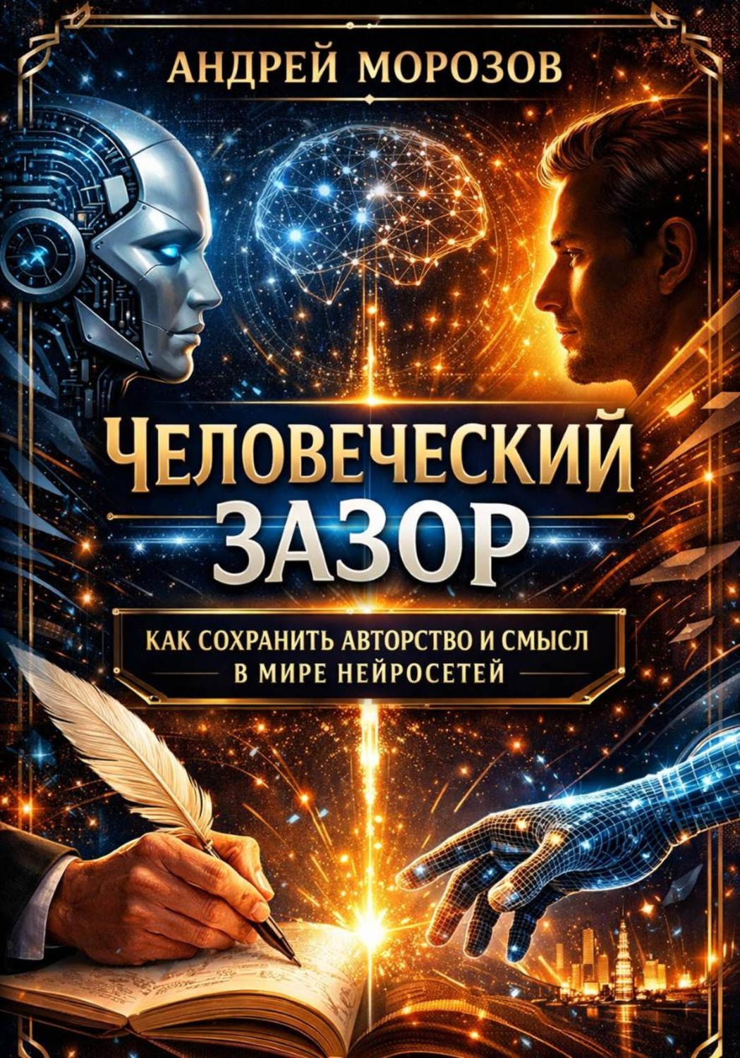 Обложка книги «Человеческий зазор: как сохранить авторство и смысл в мире нейросетей»