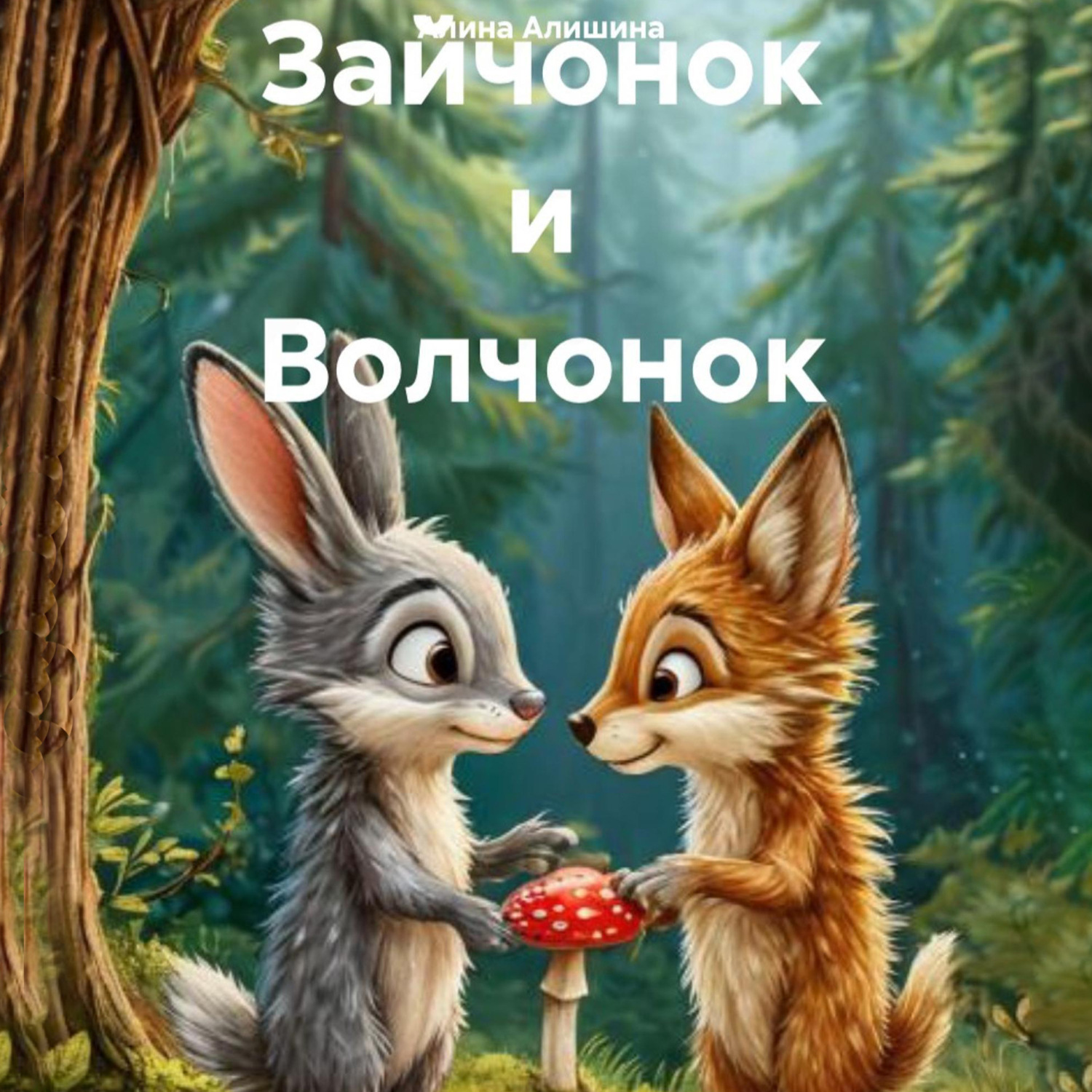 Обложка книги «Зайчонок и Волчонок»