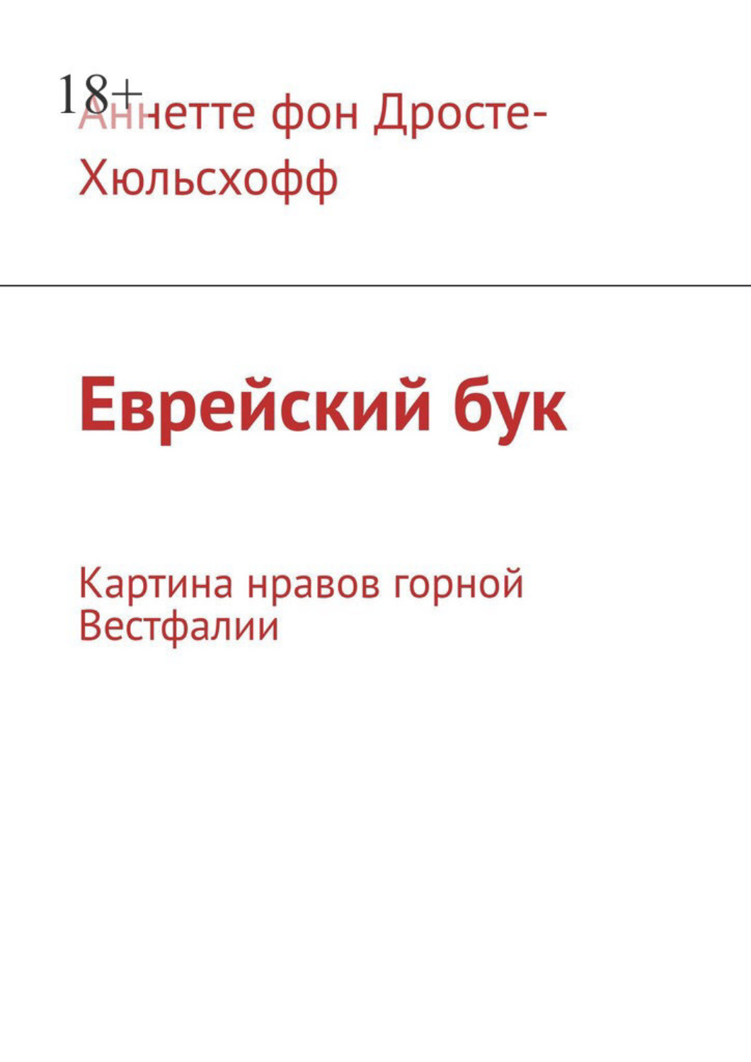 Обложка книги «Еврейский бук. Картина нравов горной Вестфалии»