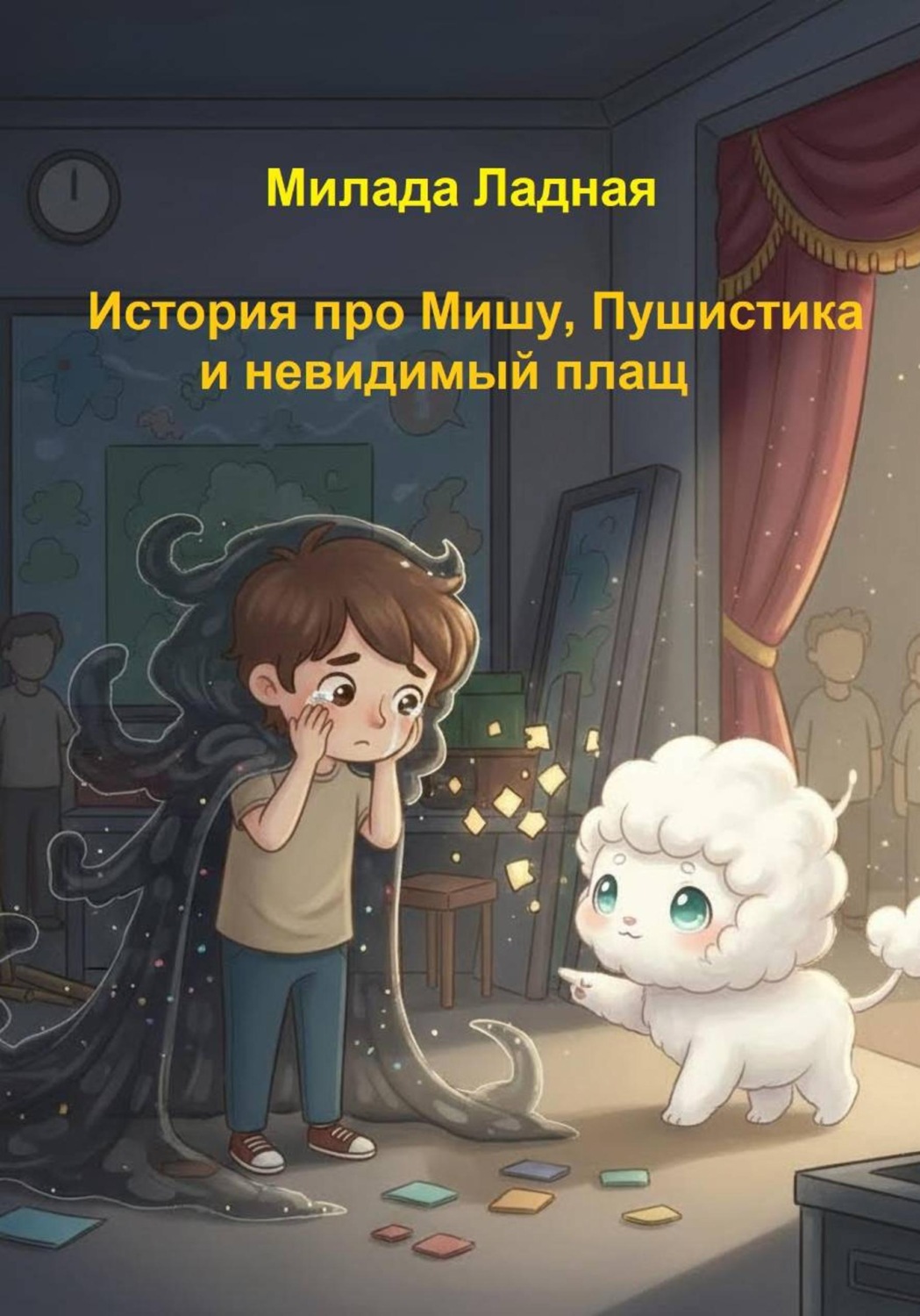 Обложка книги «История про Мишу, Пушистика и невидимый плащ»