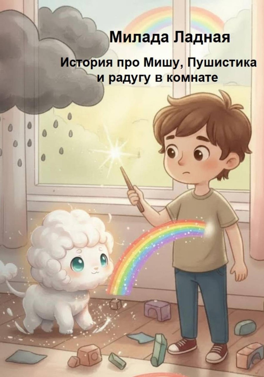 Обложка книги «История про Мишу, Пушистика и радугу в комнате»