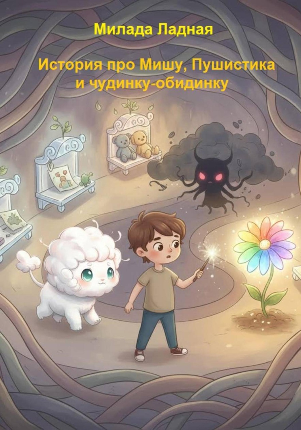 Обложка книги «История про Мишу, Пушистика и чудинку-обидинку»