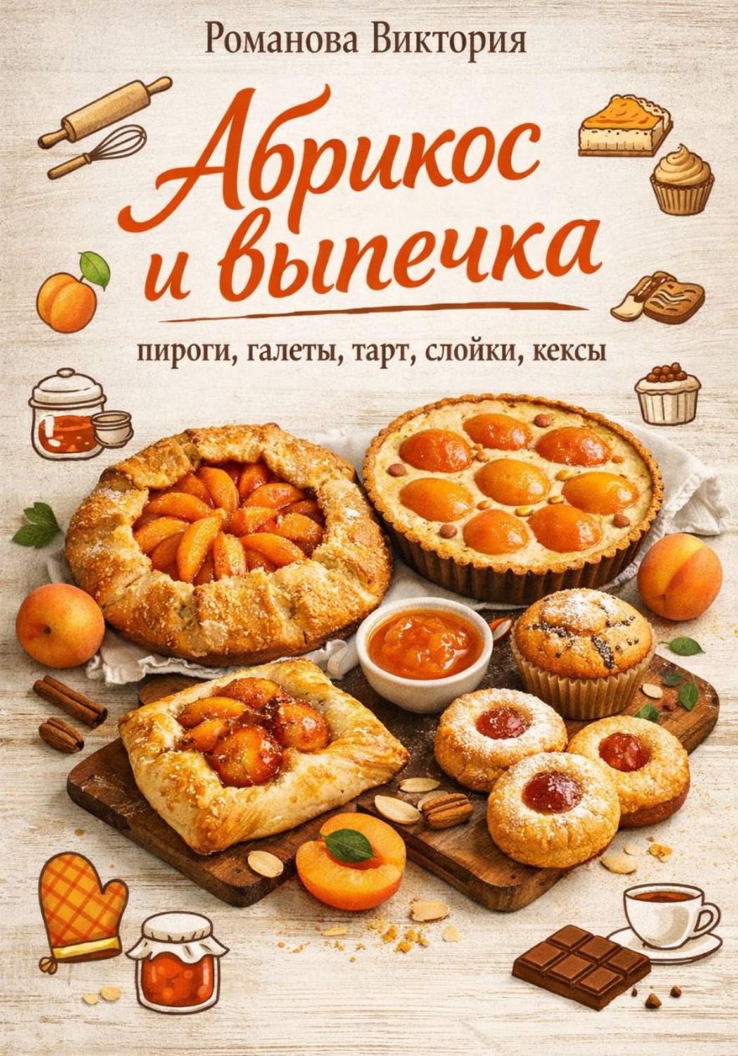 Обложка книги «Абрикос и выпечка: пироги, галеты, тарт, слойки, кексы»