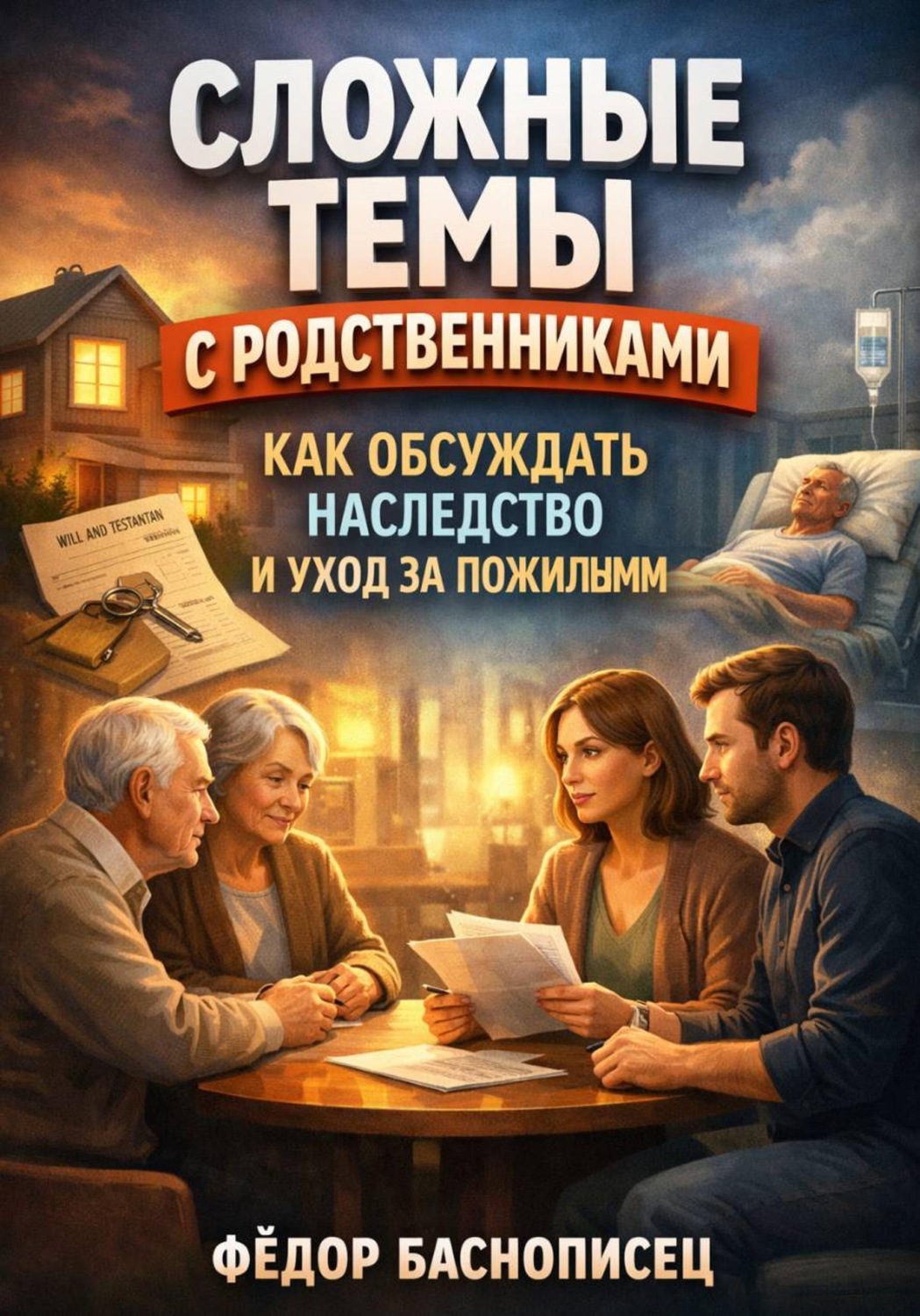 Обложка книги «Сложные Темы с Родственниками. Как Обсуждать Наследство и Уход за Пожилыми»
