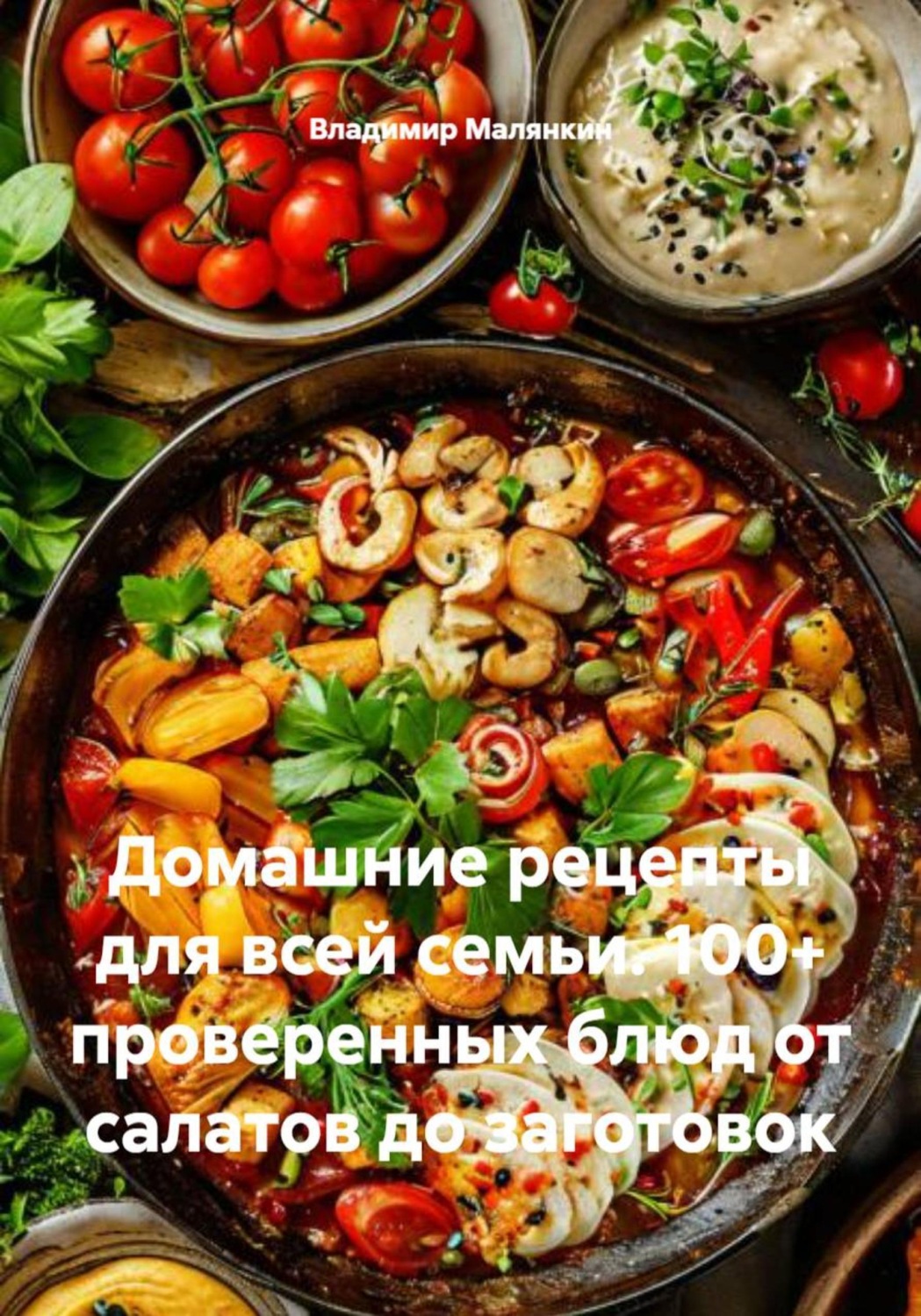 Обложка книги «Домашние рецепты для всей семьи. 100+ проверенных блюд от салатов до заготовок»