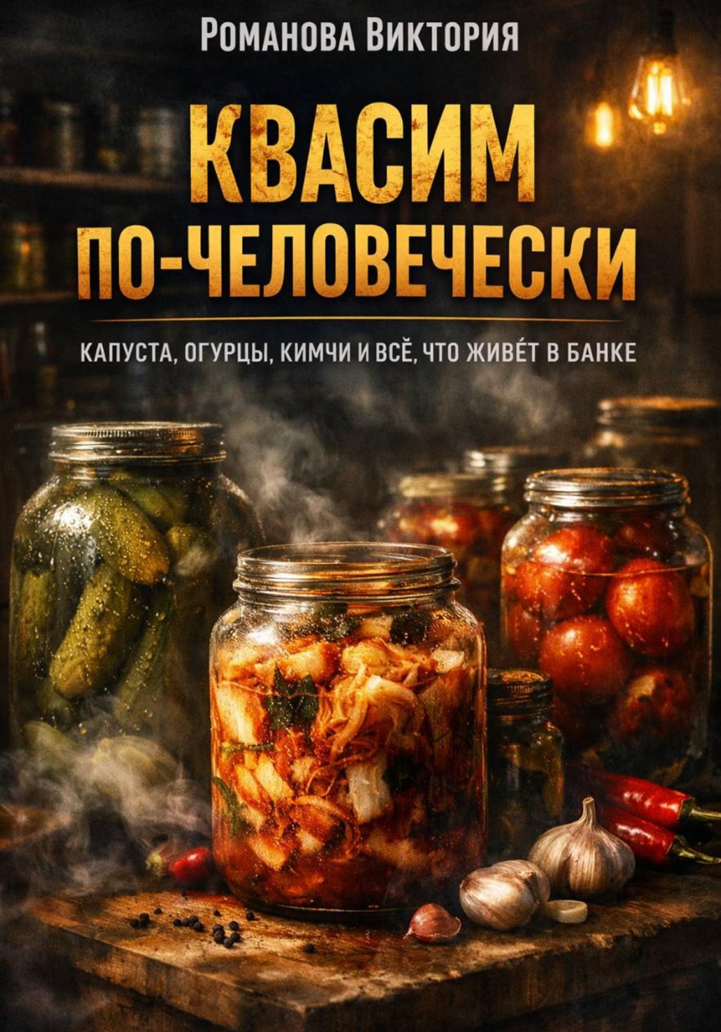 Обложка книги «Квасим по-человечески: капуста, огурцы, кимчи и всё, что живёт в банке»