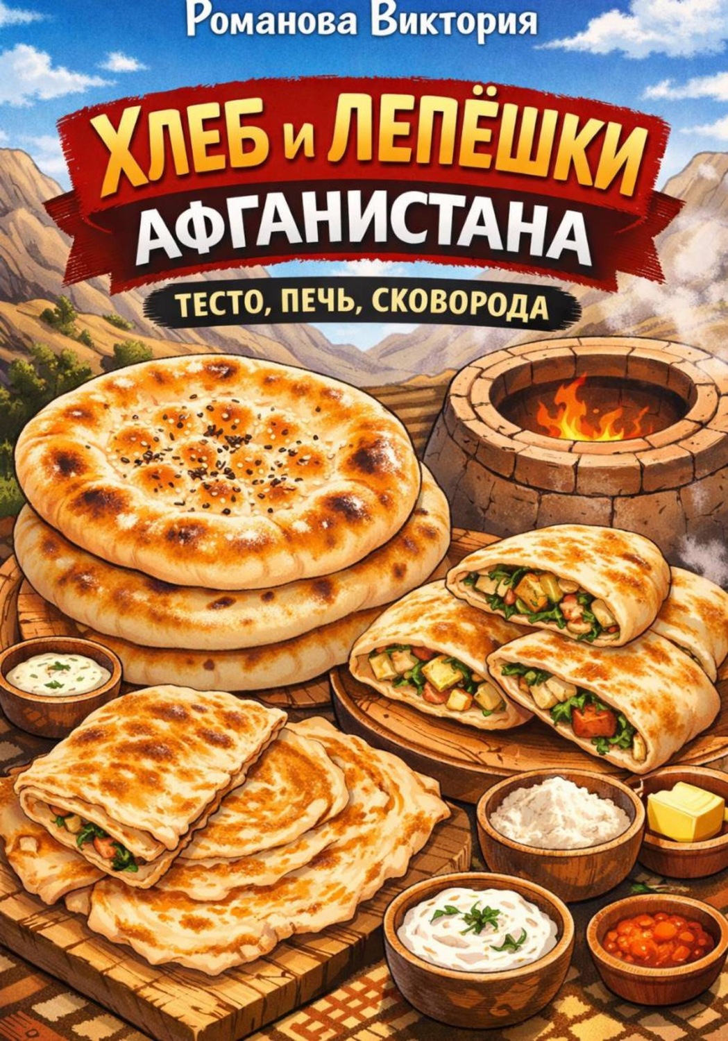 Обложка книги «Хлеб и лепёшки Афганистана: тесто, печь, сковорода»