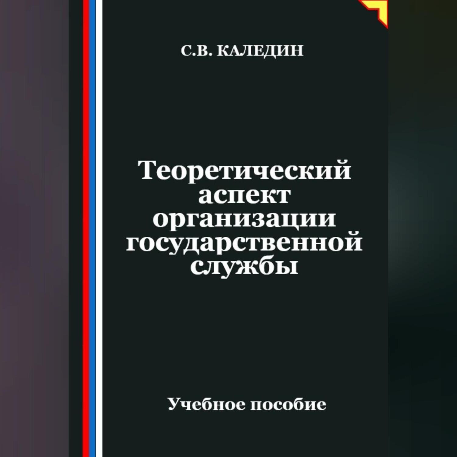 Обложка книги «Теоретический аспект организации государственной службы»