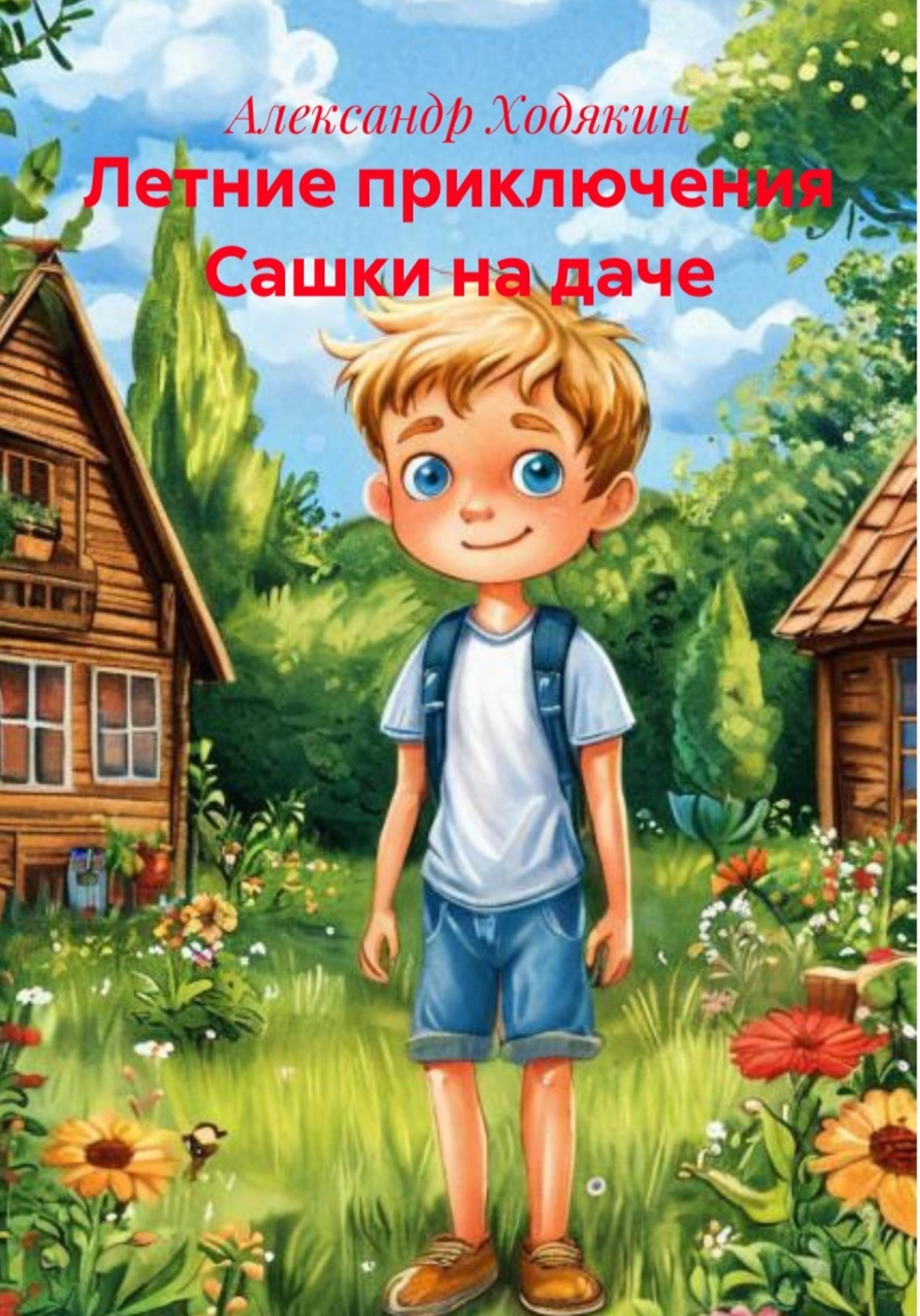 Обложка книги «Летние приключения Сашки на даче»