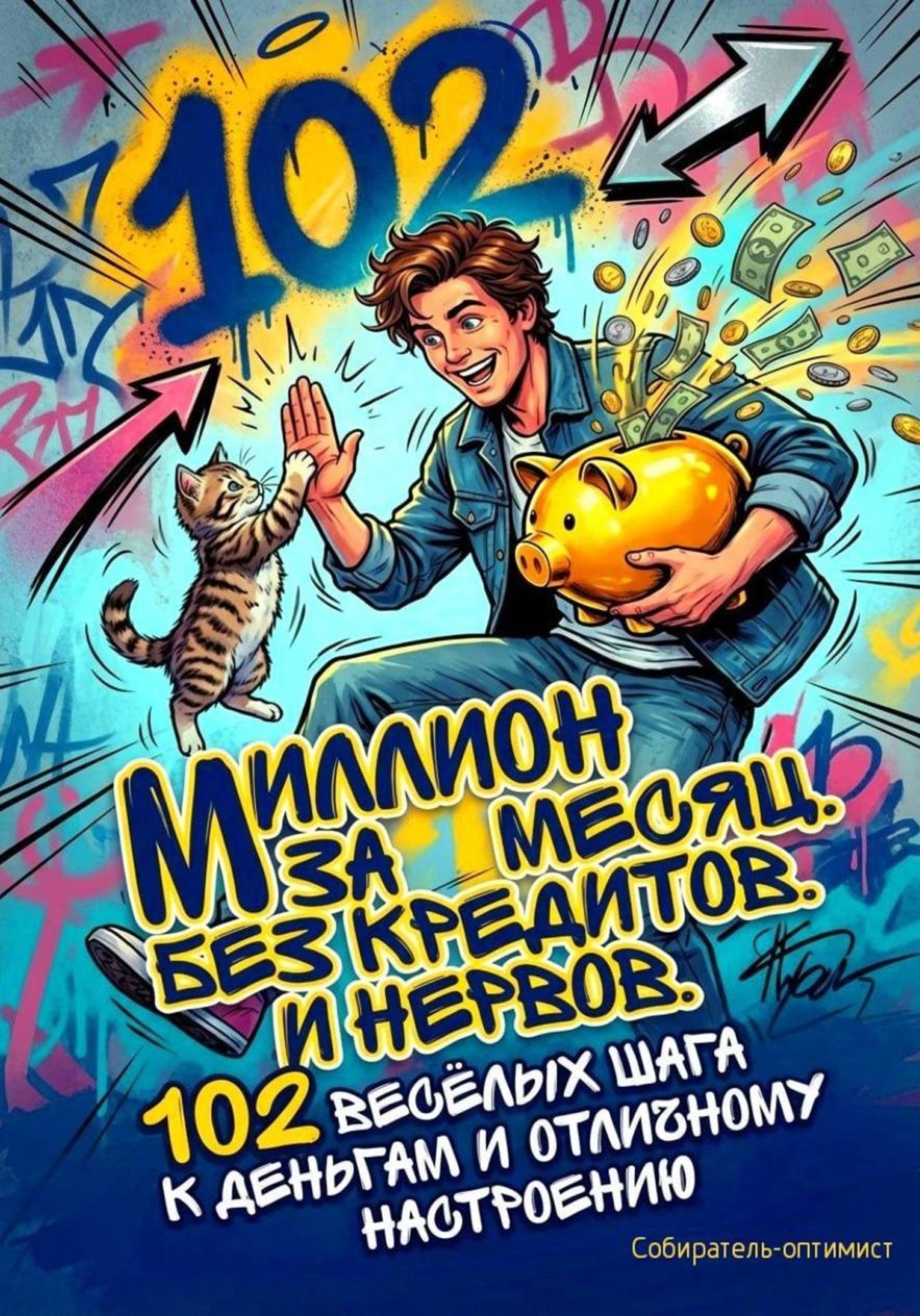Обложка книги «Миллион за месяц без кредитов и нервов. 102 весёлых шага к деньгам и отличному настроению»