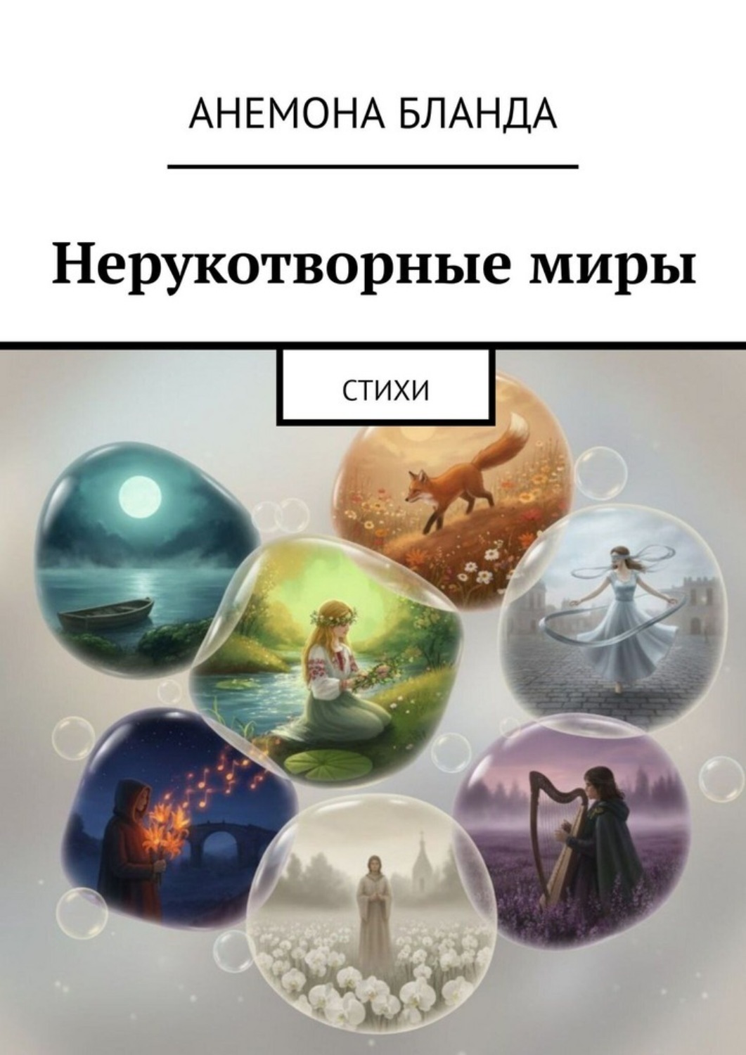 Обложка книги «Нерукотворные миры. Стихи»