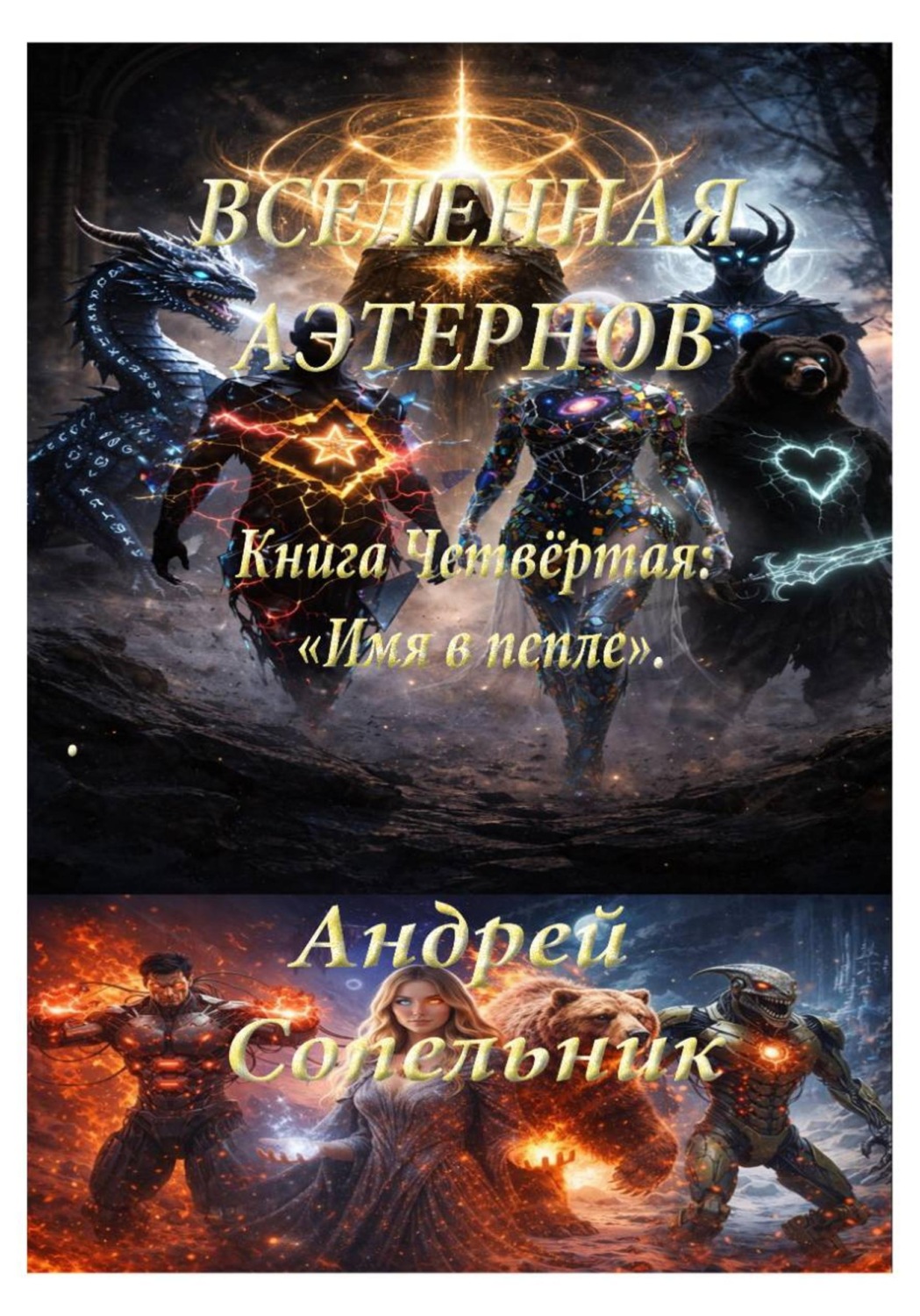 Обложка книги «Вселенная Аэтернов. Книга 4: «Имя в пепле»»