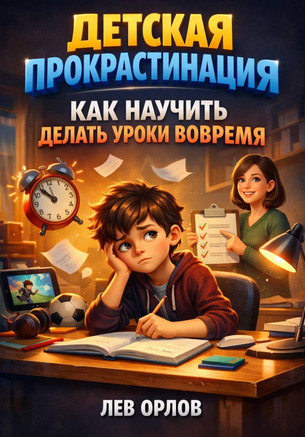 Обложка книги «Детская прокрастинация как научить делать уроки вовремя»