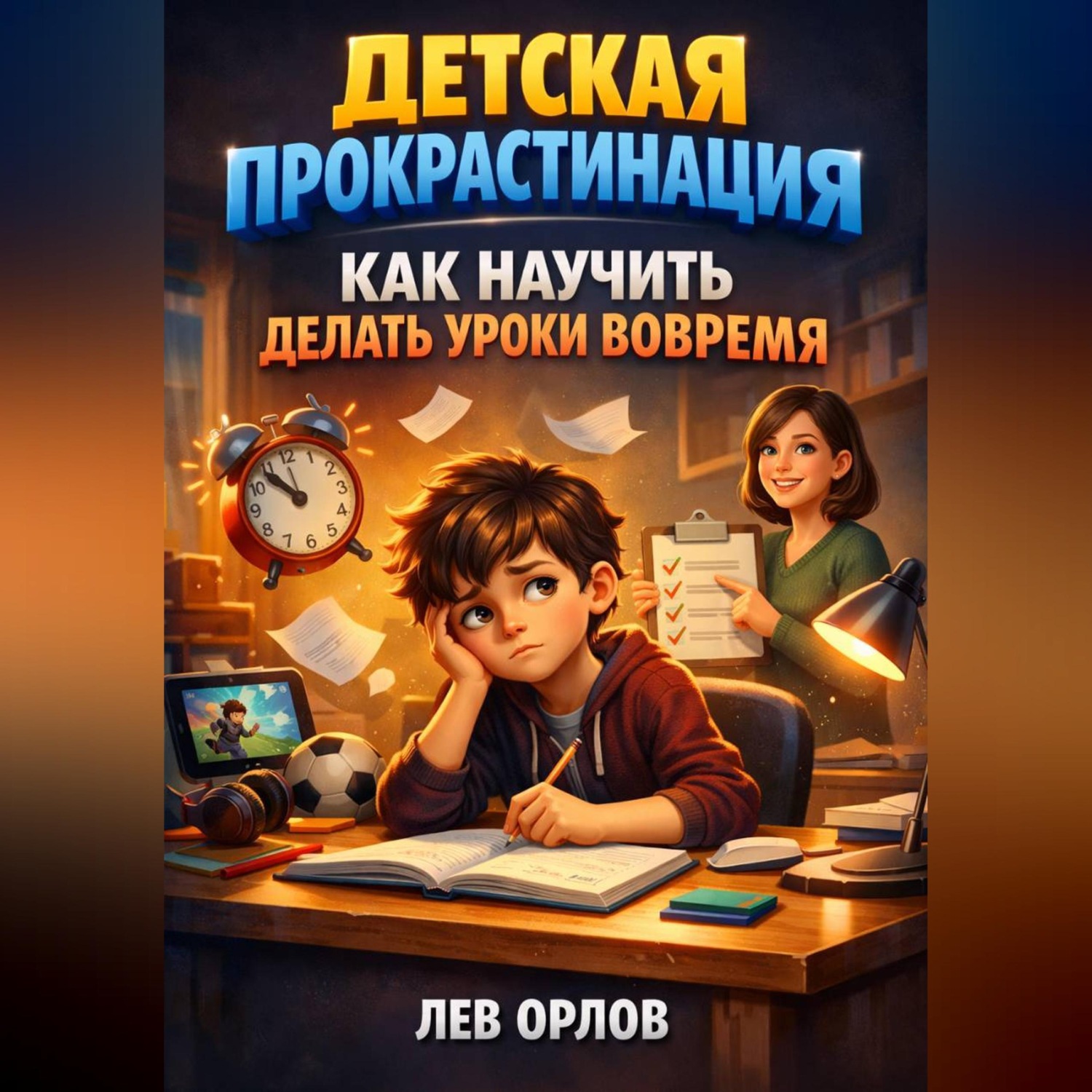 Обложка книги «Детская прокрастинация как научить делать уроки вовремя»