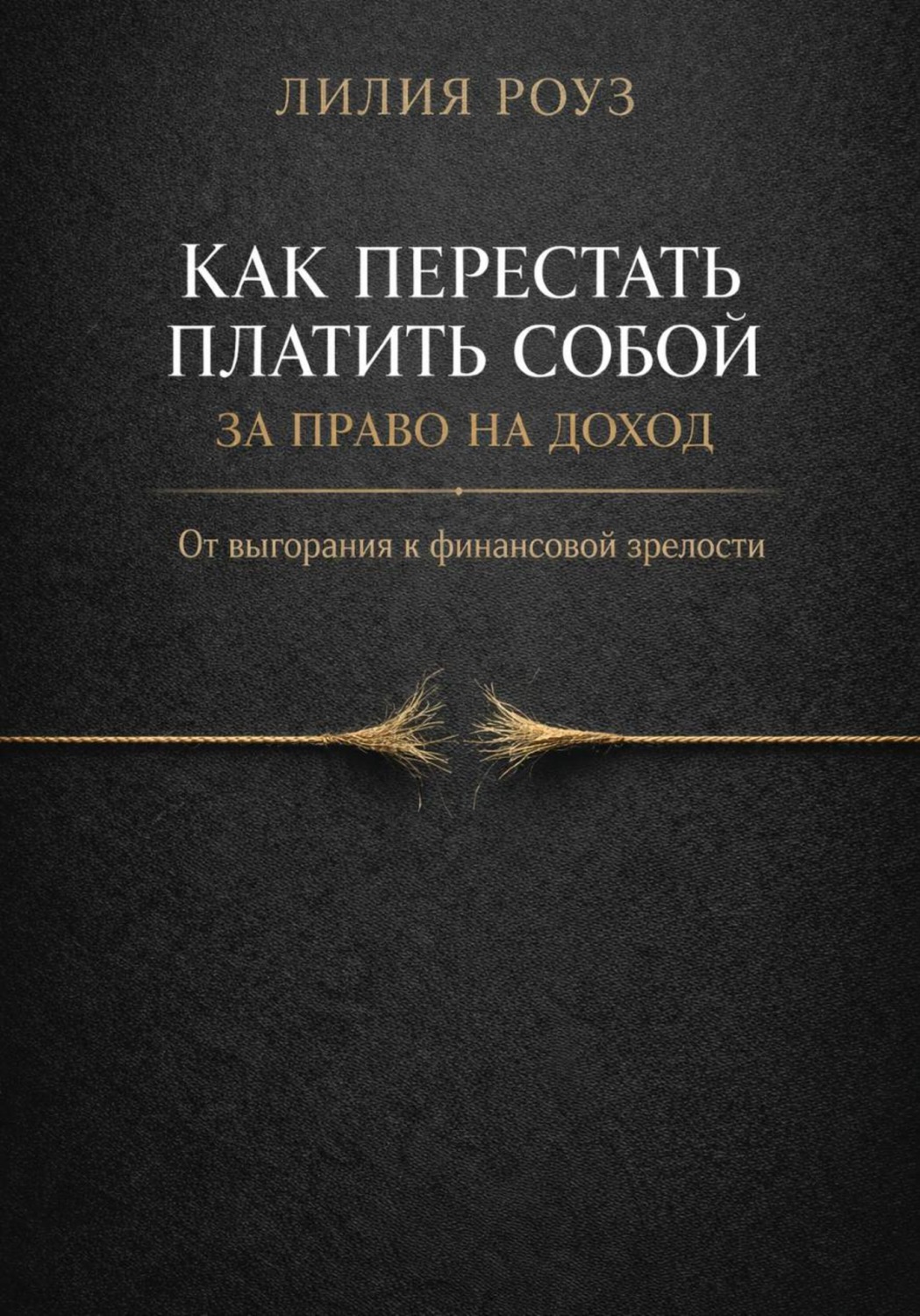 Обложка книги «Как перестать платить собой за право на доход. От выгорания к финансовой зрелости»