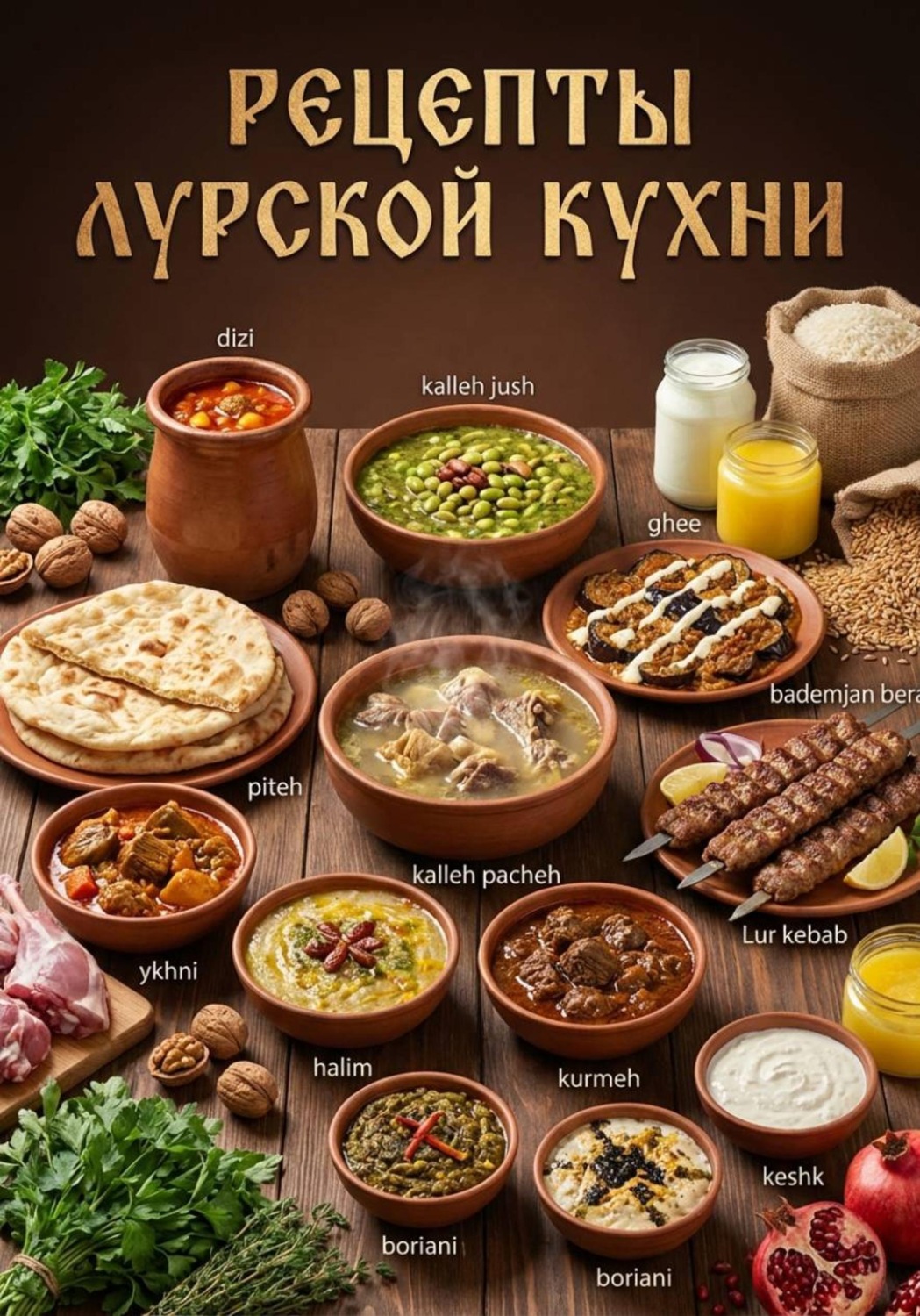 Обложка книги «Рецепты лурской кухни»