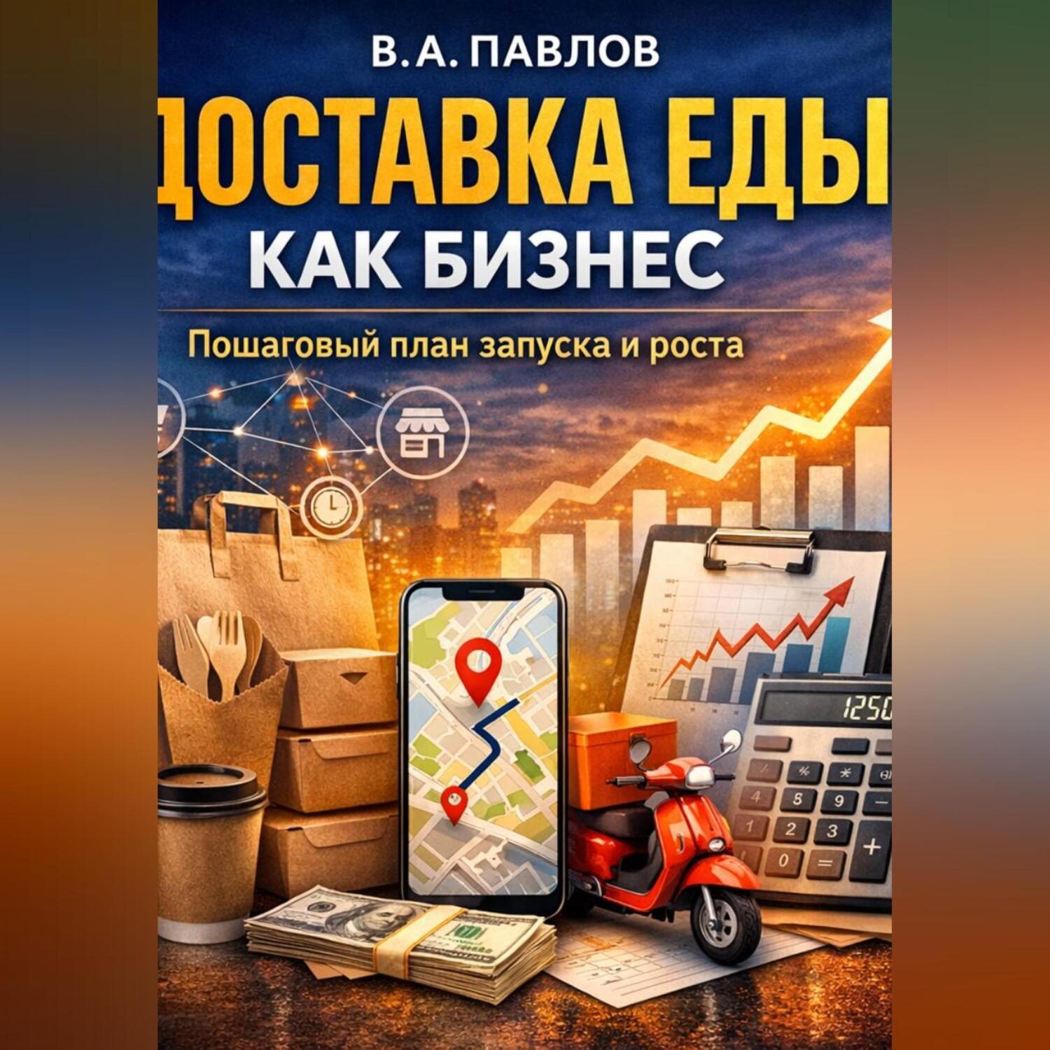 Обложка книги «Доставка еды как бизнес: пошаговый план запуска и роста»