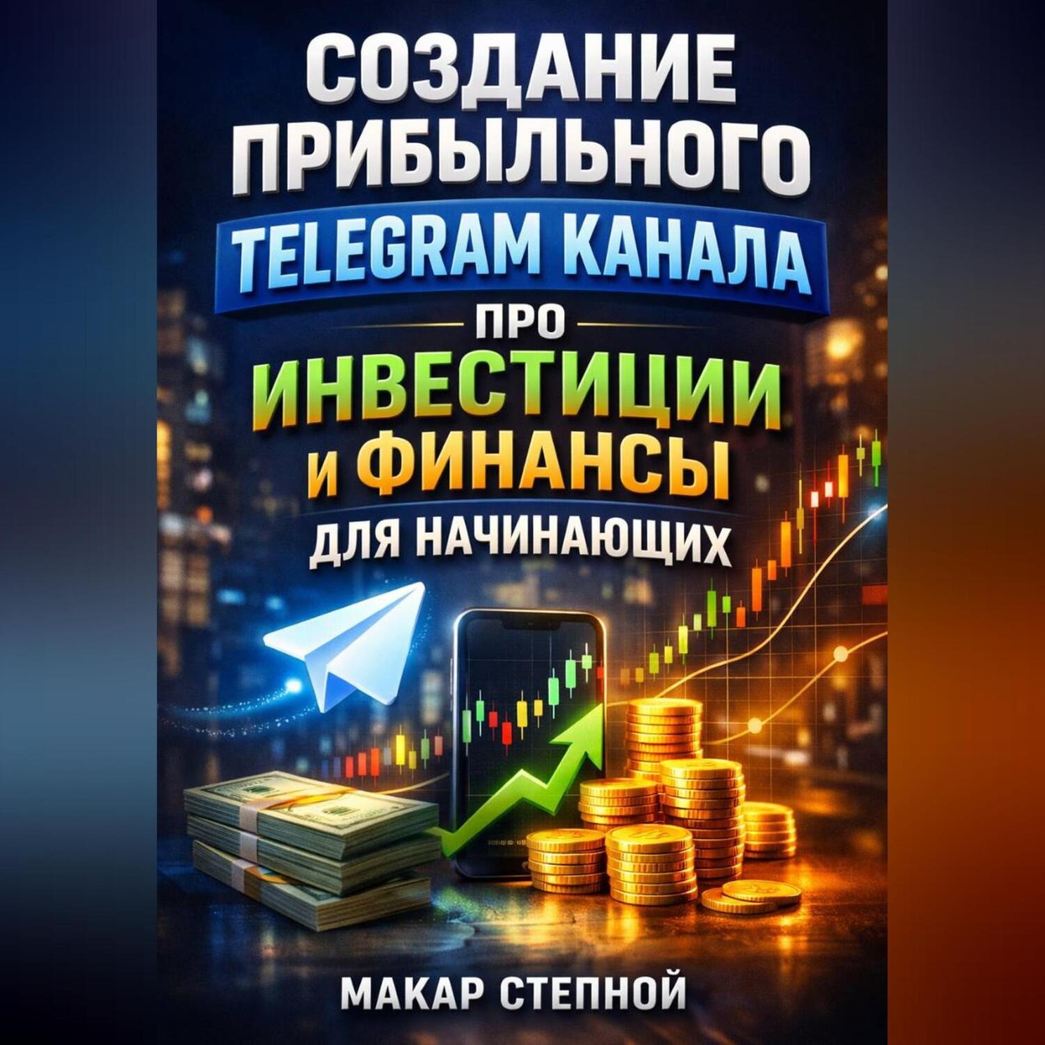 Обложка книги «Создание прибыльного Telegram канала про инвестиции и финансы для начинающих»