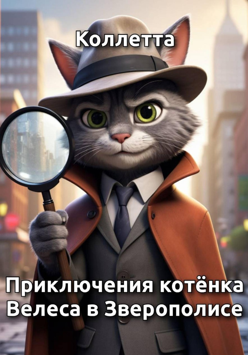 Обложка книги «Приключения котёнка Велеса в Зверополисе»
