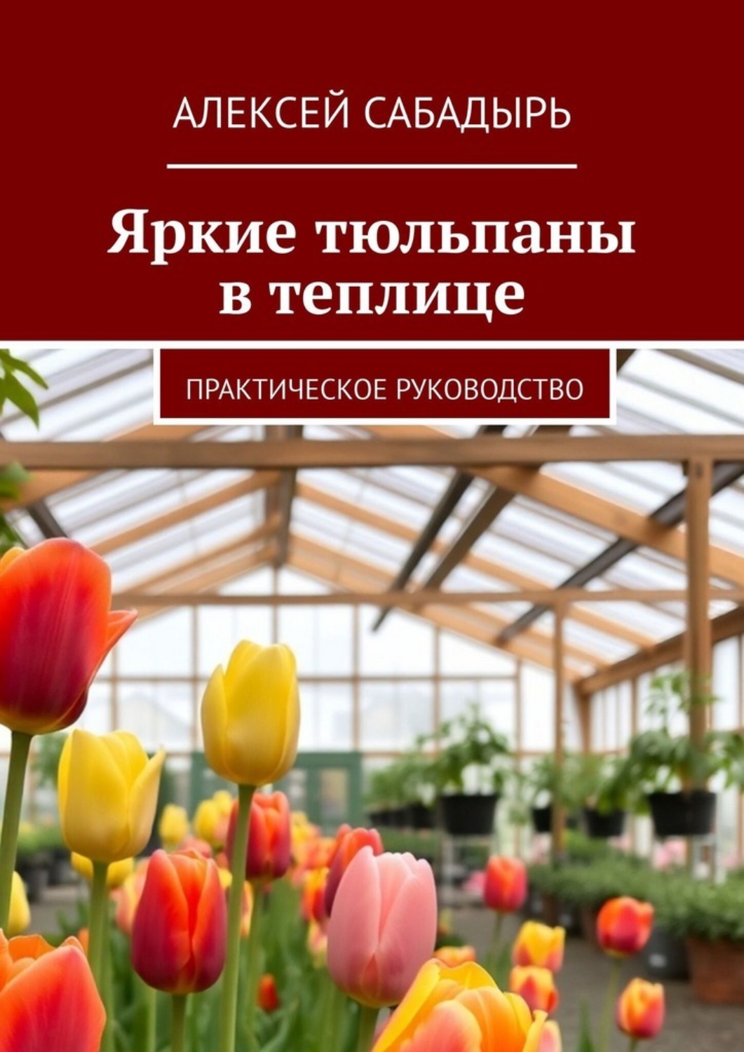 Обложка книги «Яркие тюльпаны в теплице. Практическое руководство»