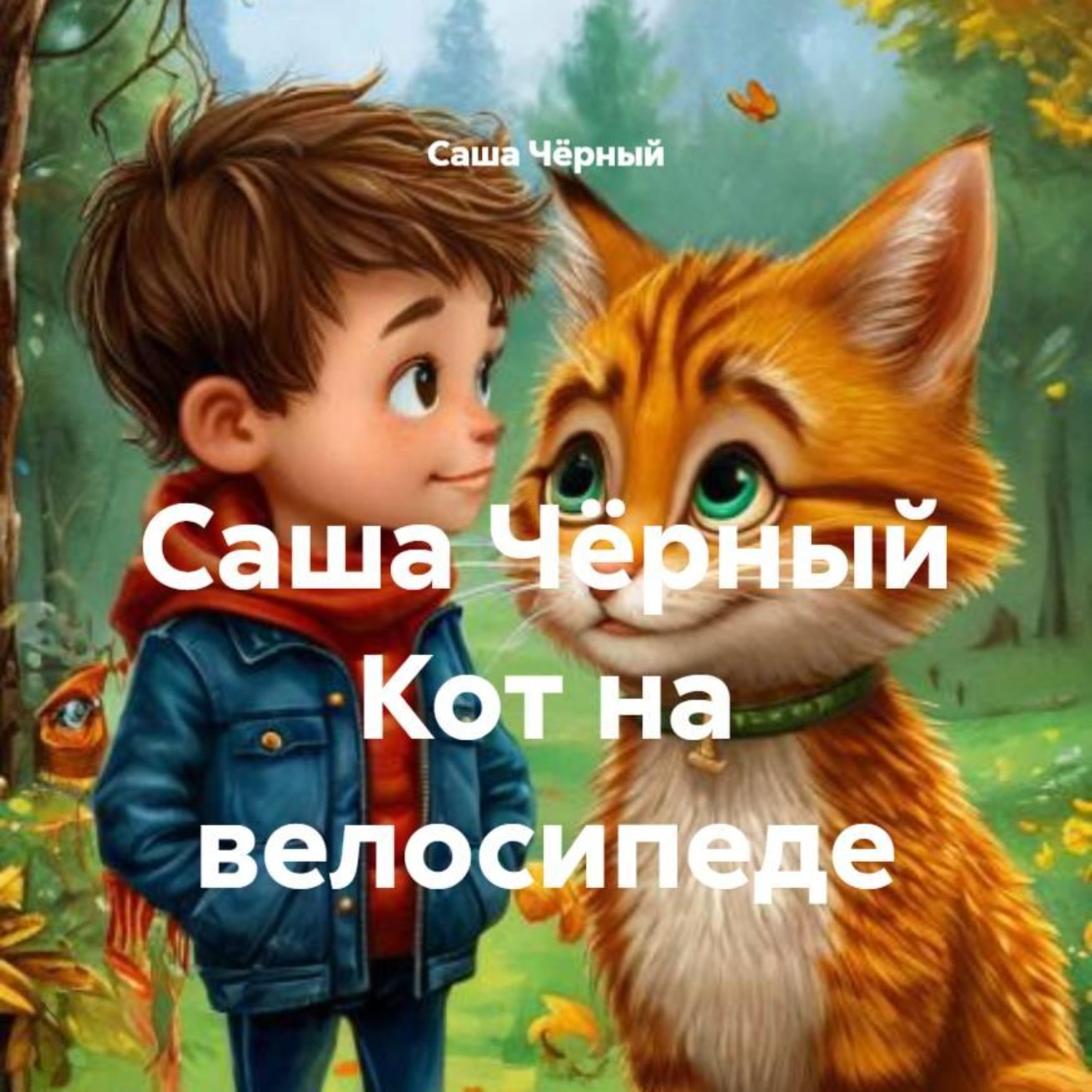 Обложка книги «Саша Чёрный Кот на велосипеде»