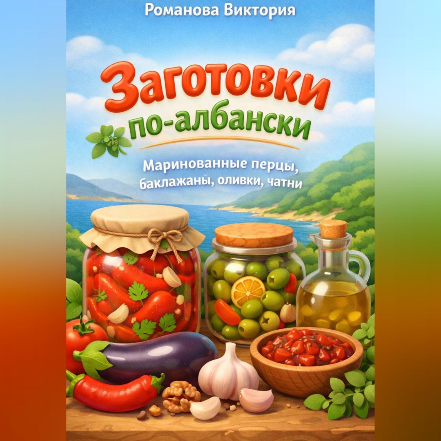 Обложка книги «Заготовки по-албански: маринованные перцы, баклажаны, оливки, чатни»
