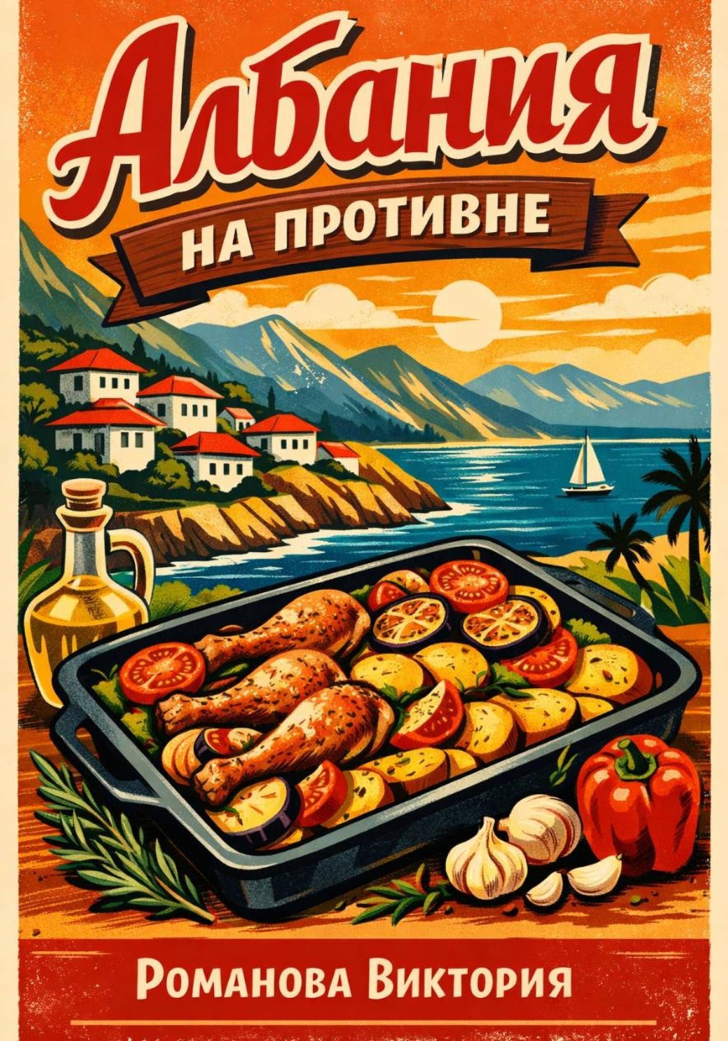 Обложка книги «Албания на противне: запеканки, овощи, мясо и рыба в духовке»
