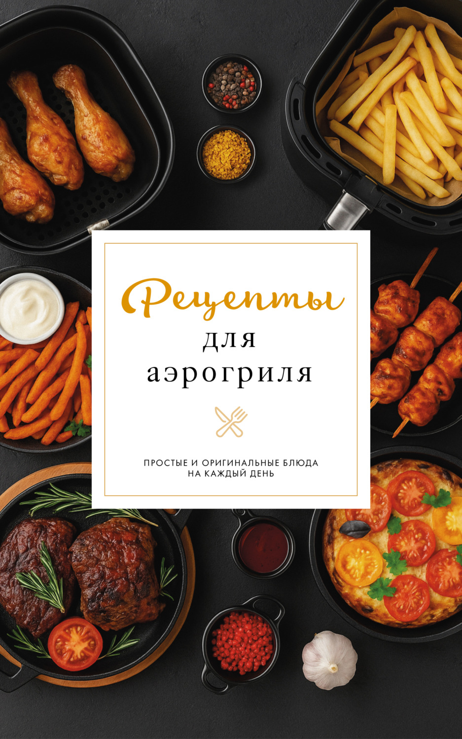 Обложка книги «Рецепты для аэрогриля»
