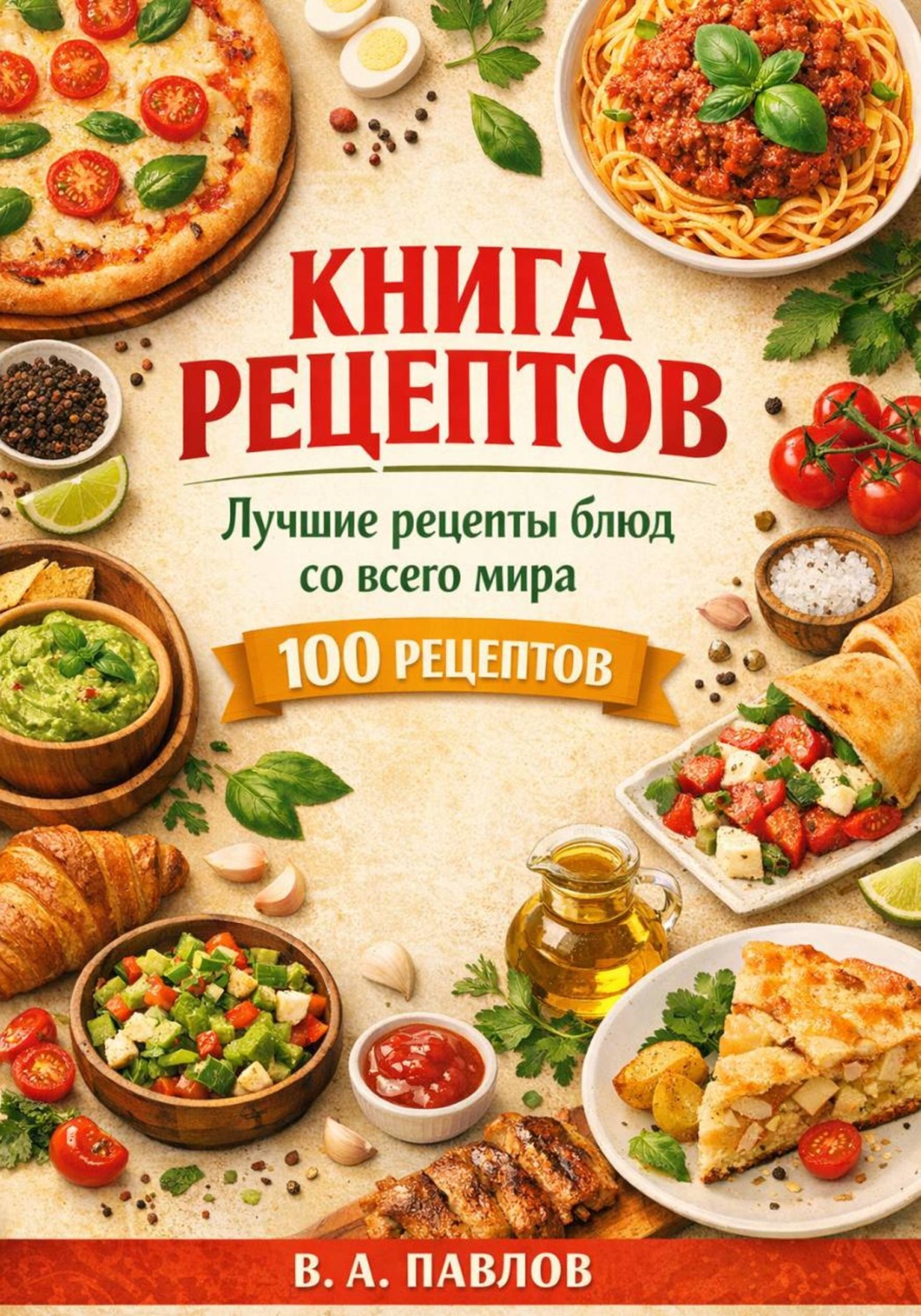 Обложка книги «Книга рецептов. Лучшие рецепты блюд со всего мира. 100 простых и вкусных рецептов для домашней кухни»